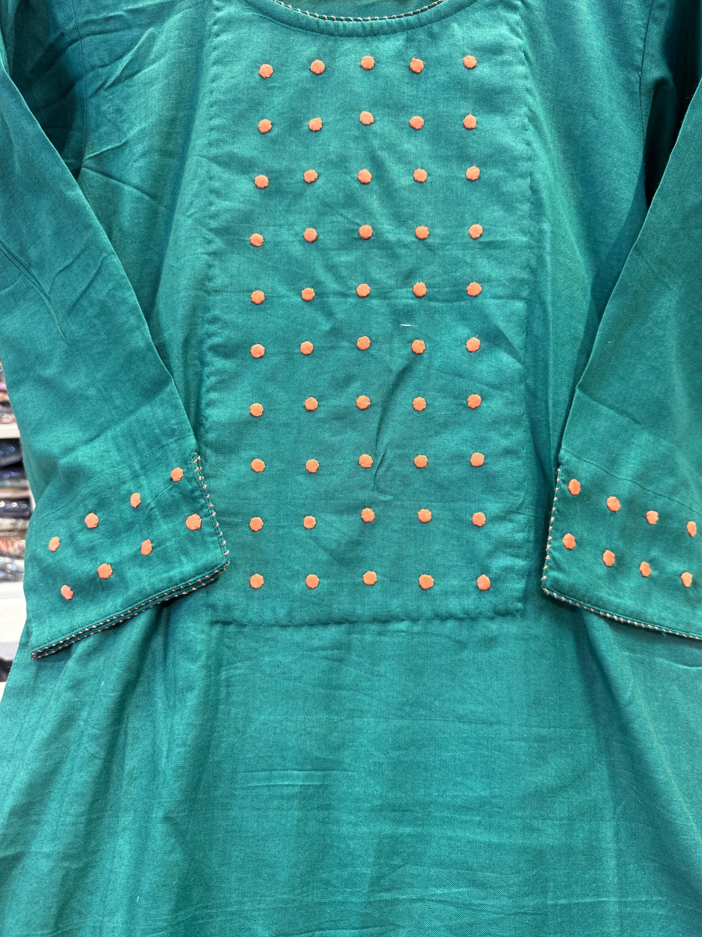 Thread Work Cotton Kurti