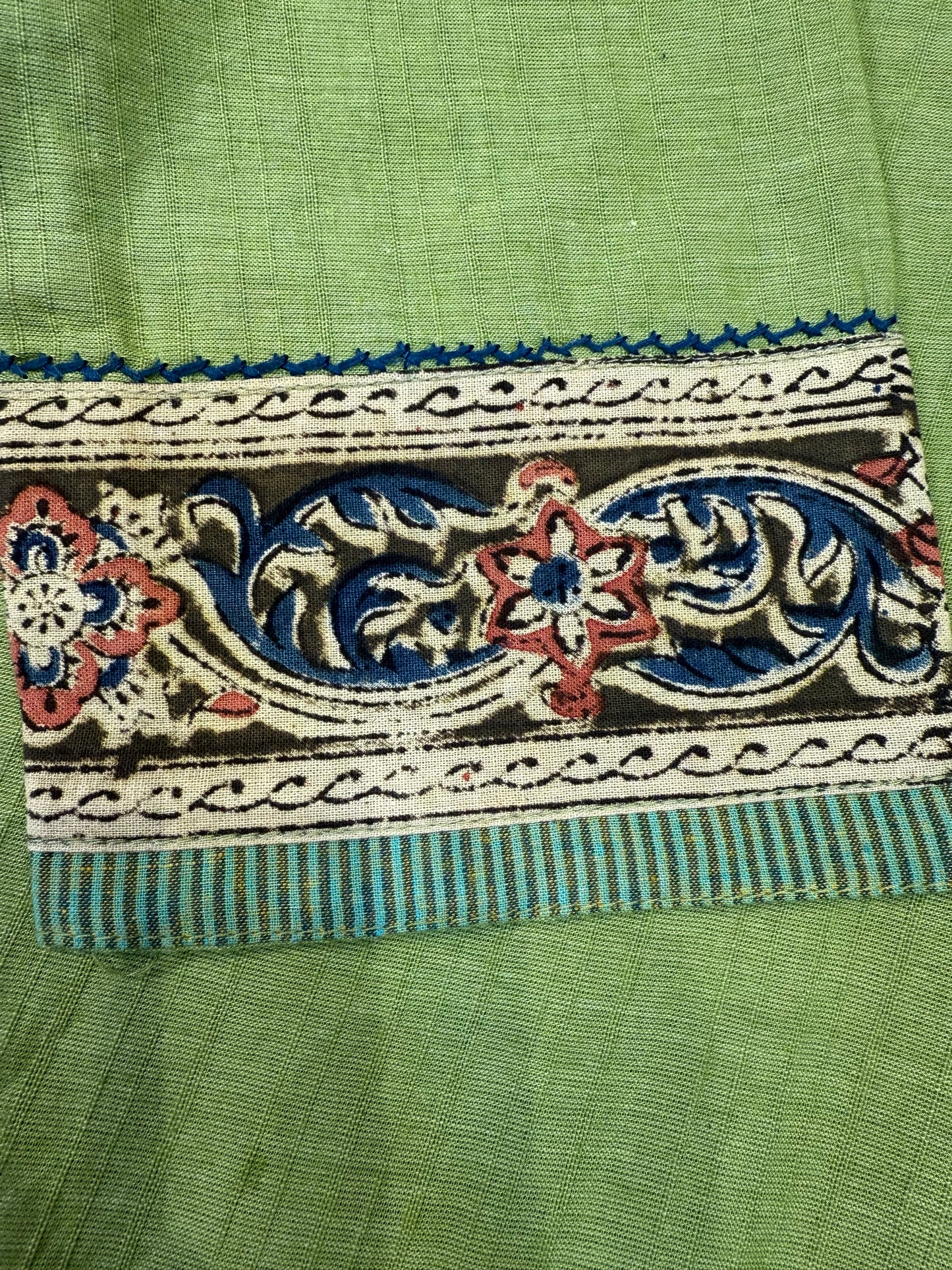 Parrot Green Pure Cotton Kurti