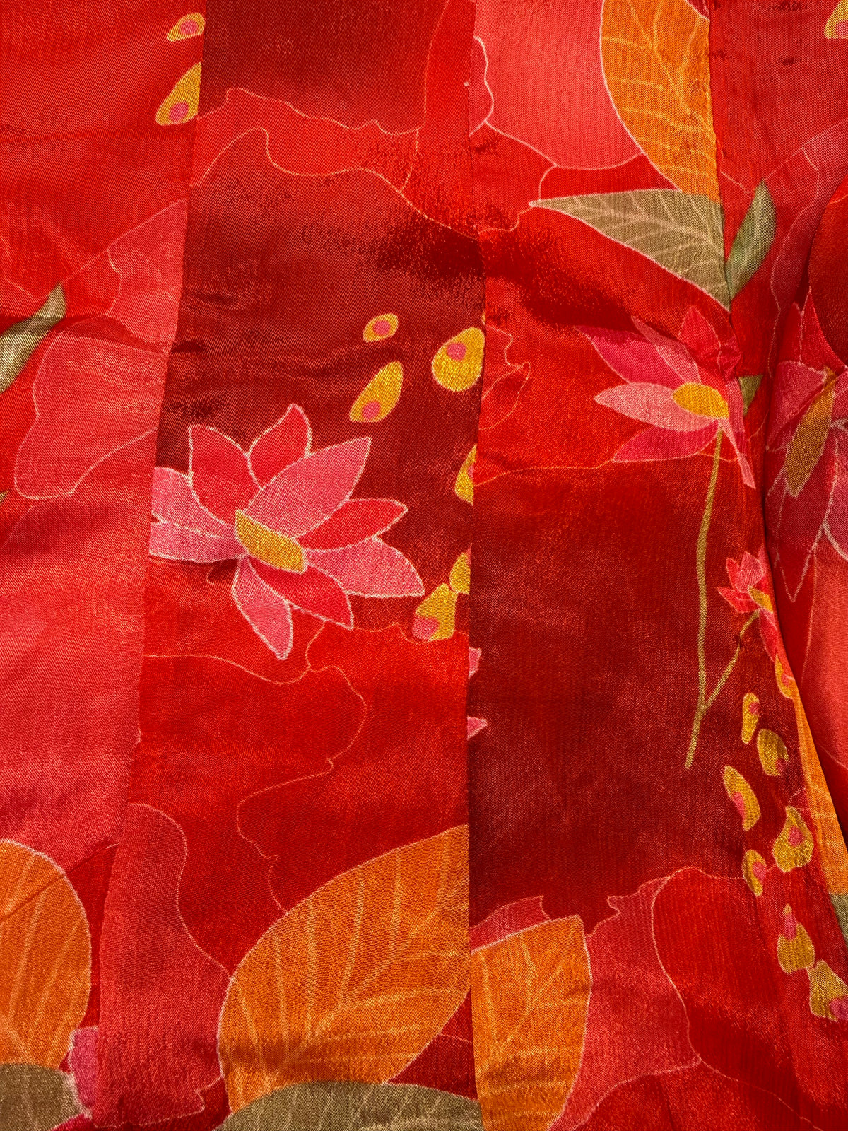Pure Chinnon Red Anarkali Printed A-line Kurti With Pant and Dupatta -HSC1293