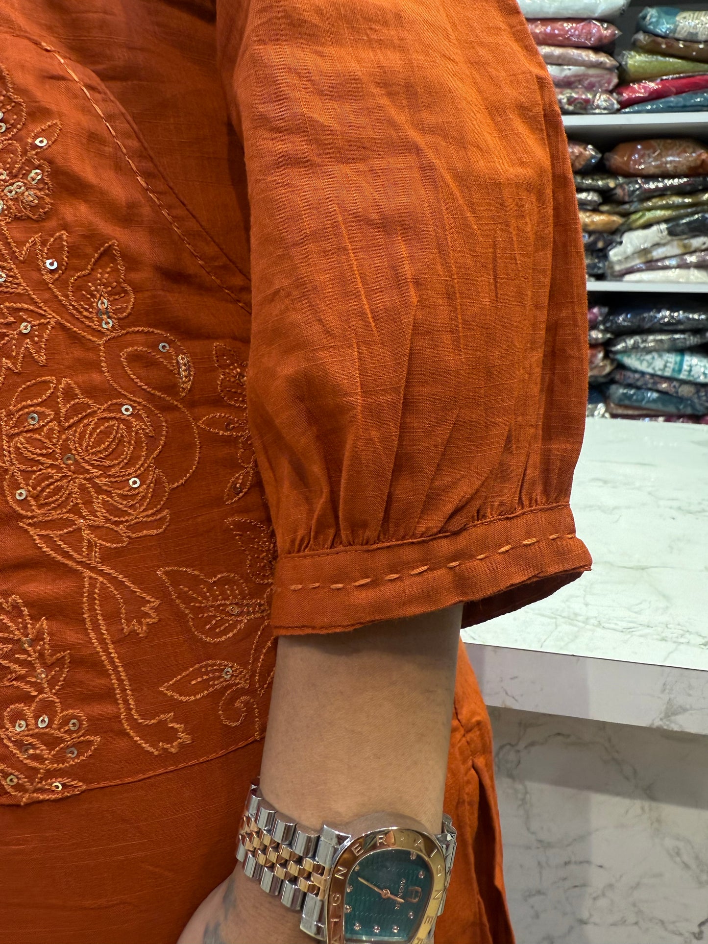 Rust Orange Cotton Co-ords Set
