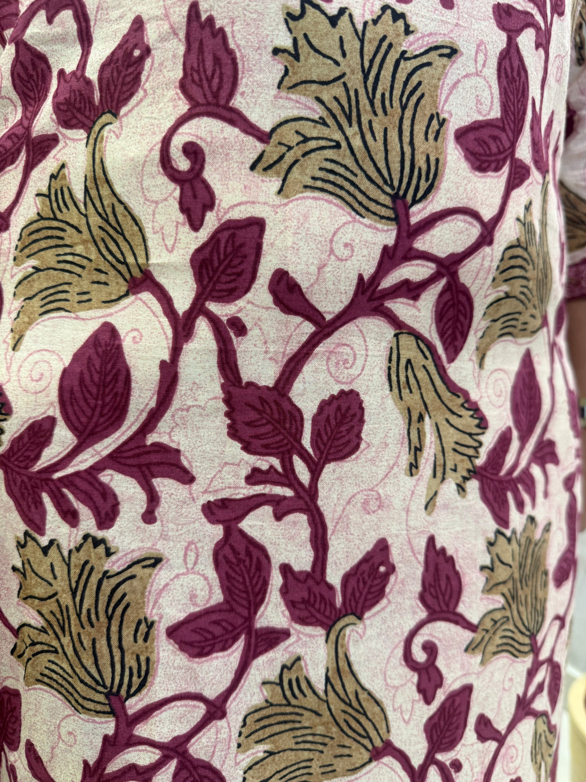Floral Printed Pure Cotton Kurti With Pant and Dupatta -HSC1230