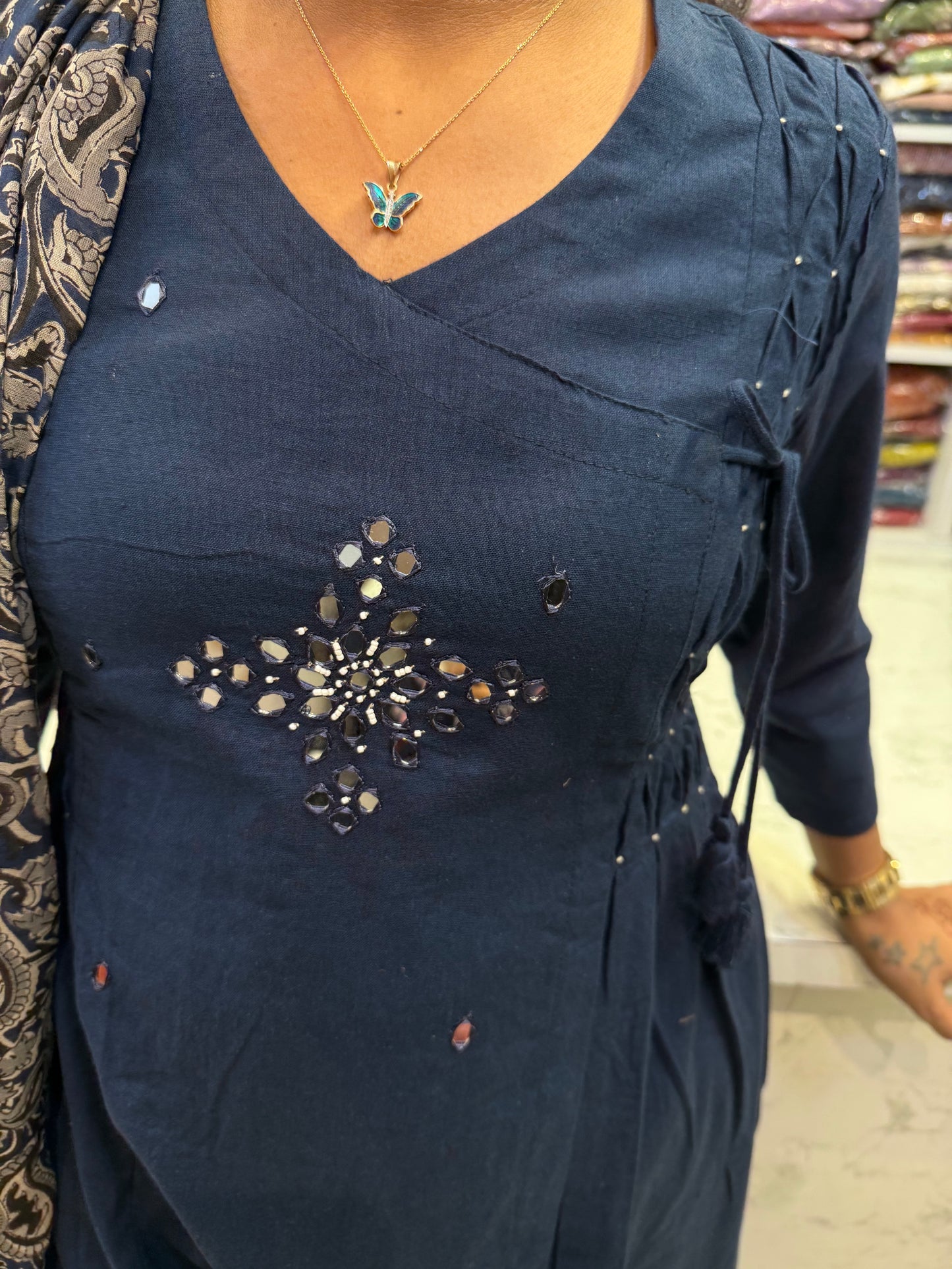 Pure Cotton Flex Kurti and Pant with Kalamkari Dupatta