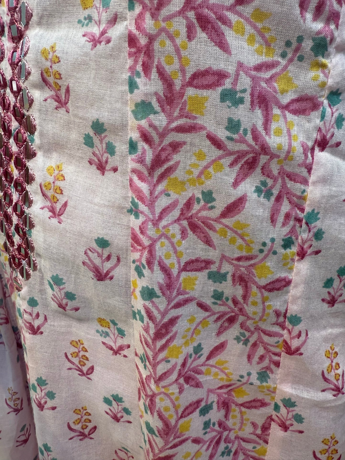 Pure Mul Cotton Anarkali Kurti with Pant and Dupatta