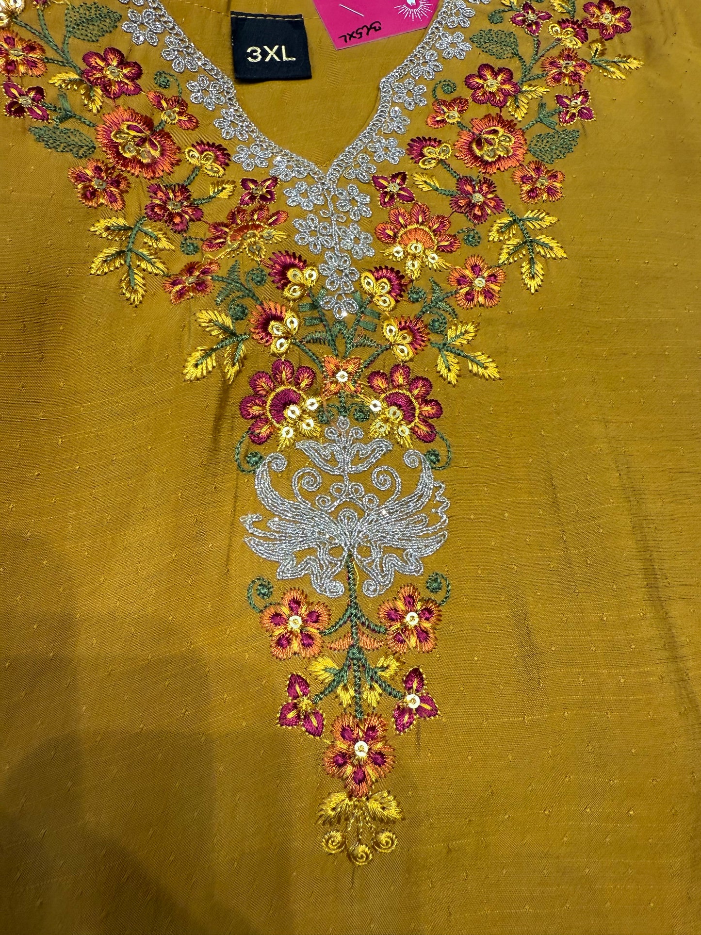 Semi-Party Wear Roman Silk Kurti With Pant and Dupatta