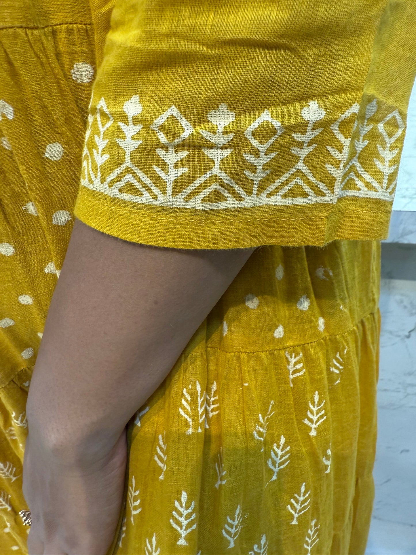 Pure Mul Cotton Flared Dress with Dupatta