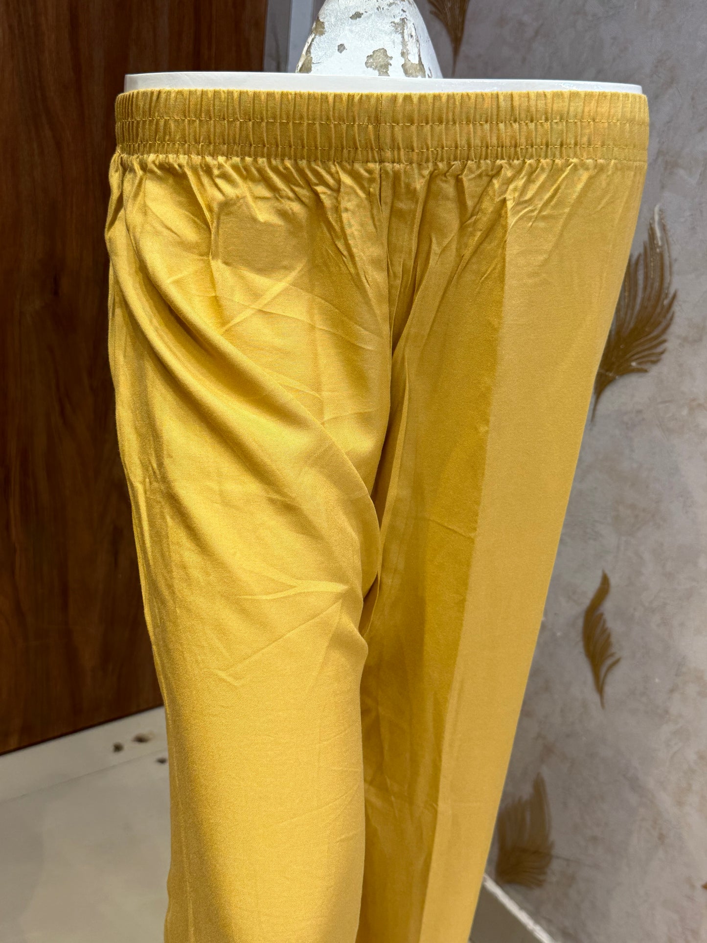 Beige Premium Rayon Palazzo Pant