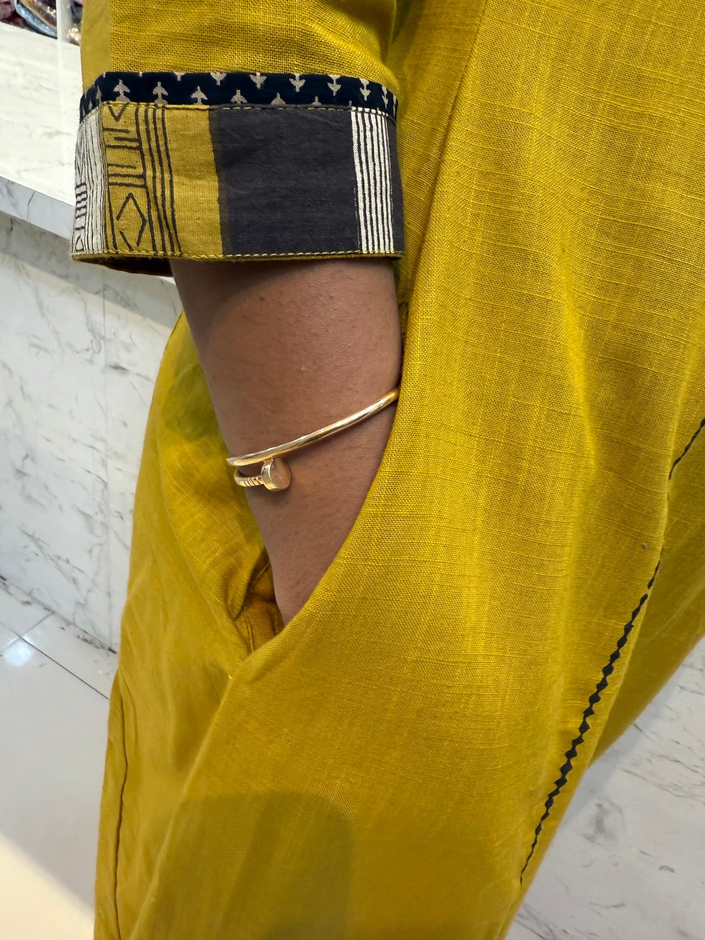 Mustard Cotton Kurti