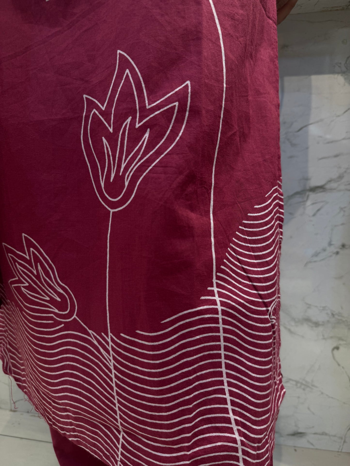 Simple Cotton Kurti With Pant and Dupatta