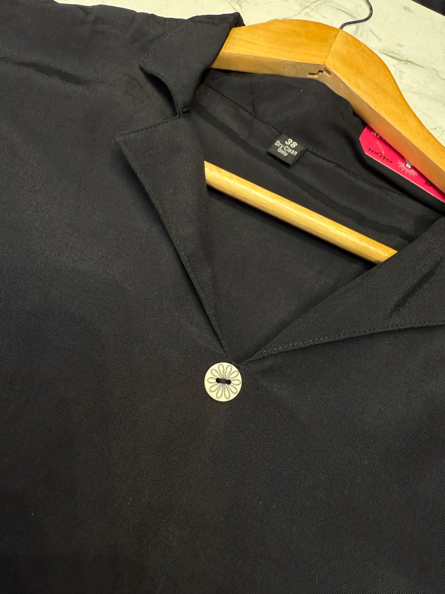 Black Russian Silk Short Top