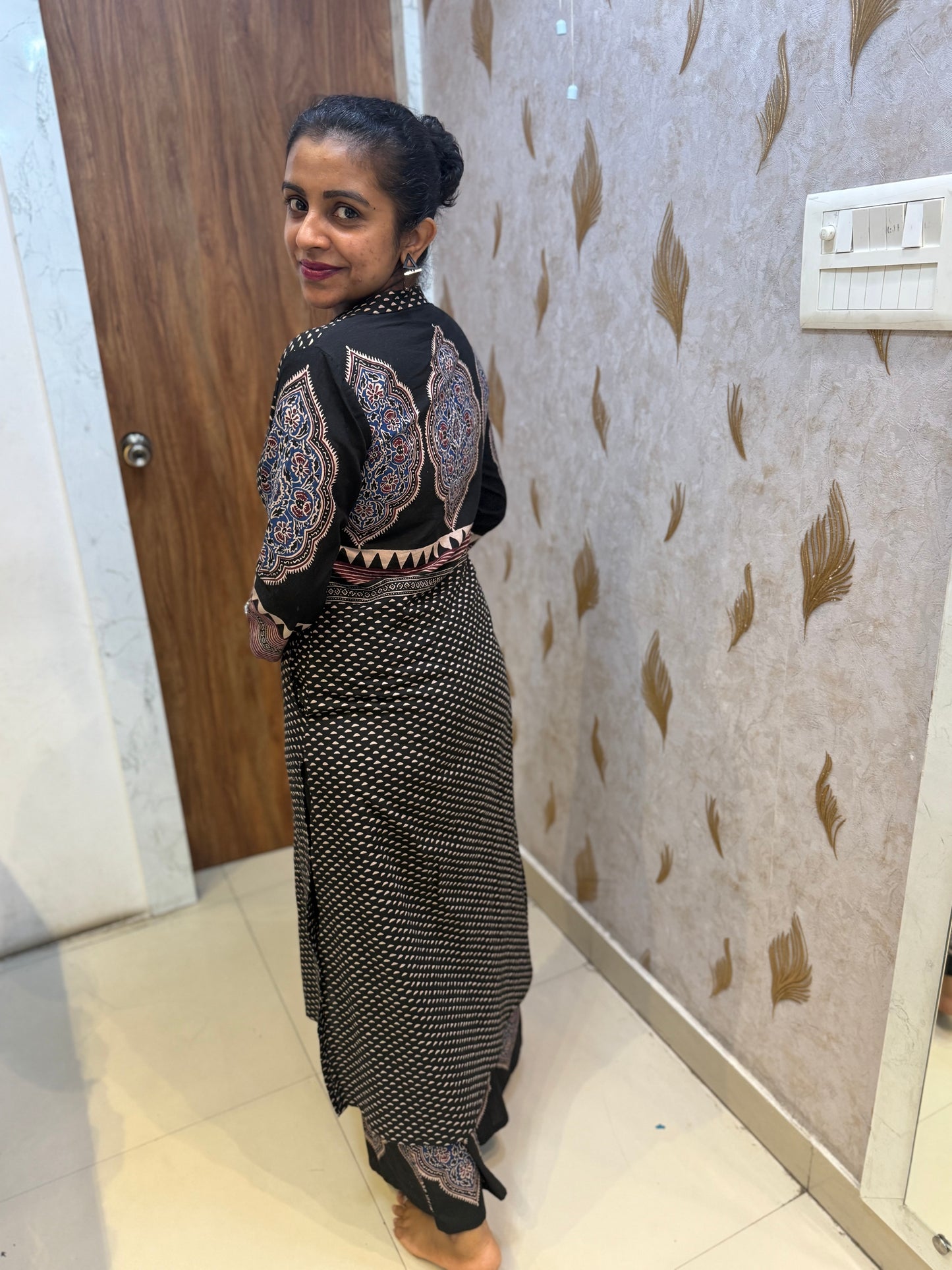 Black Cotton Two piece Set