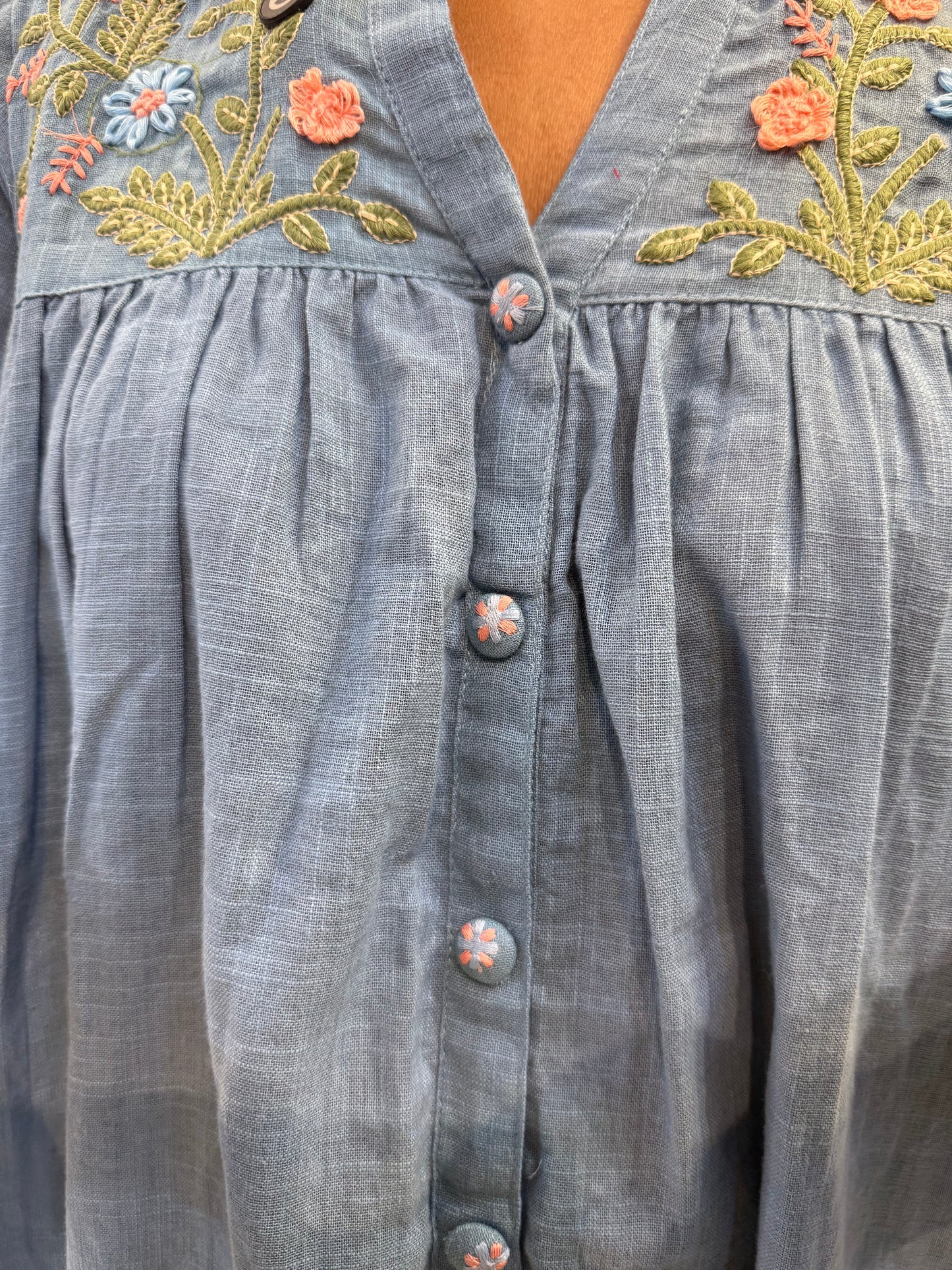 Sky Blue Cotton Co-ords Set