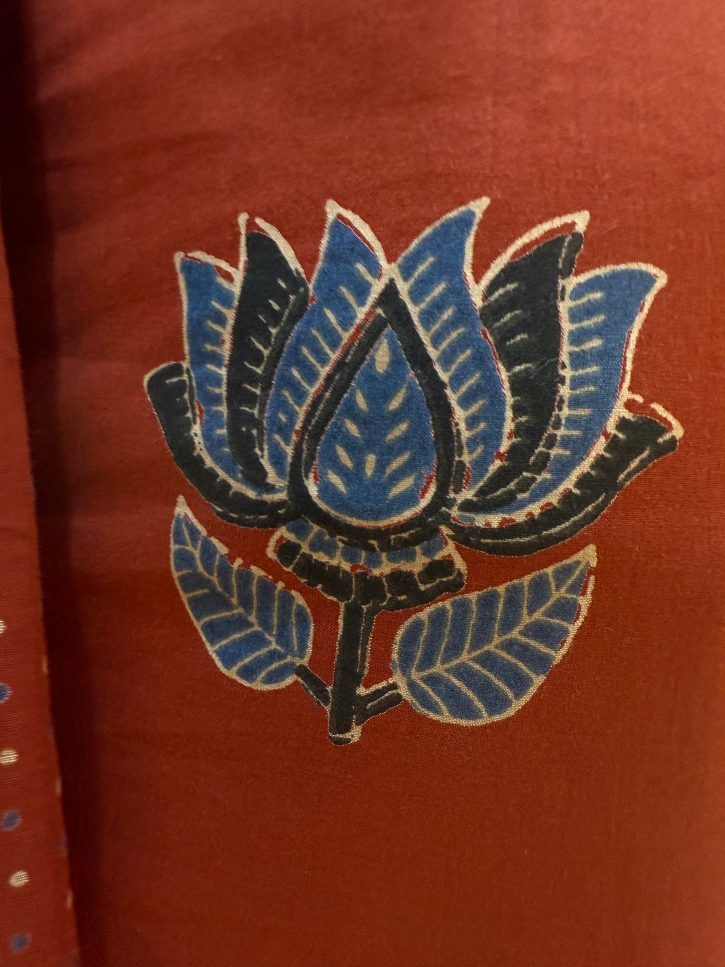 Lotus Printed Pure Cotton Kurti With Pant and Dupatta-HSC53