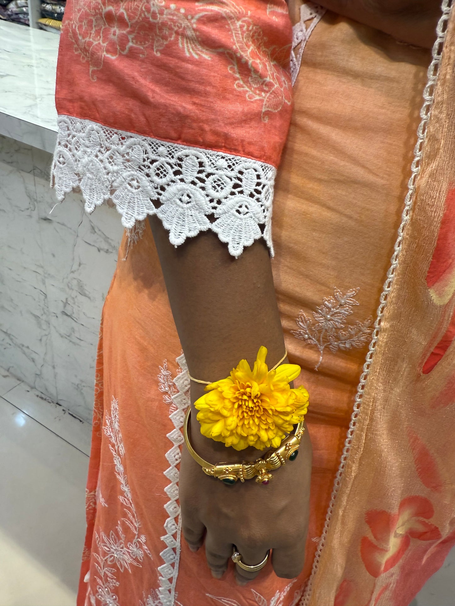 Pure Cotton Kurti With Pant and Brush Paint Dupatta