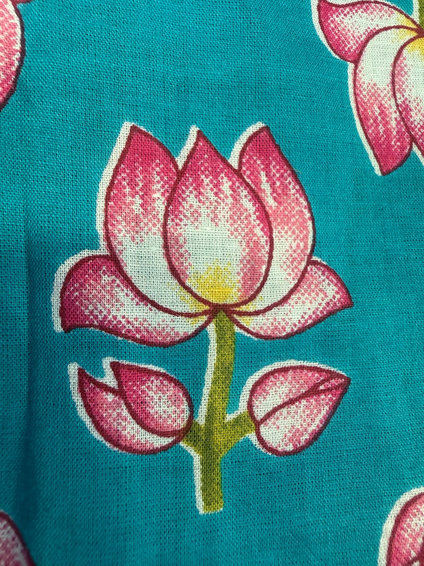 Lotus Printed Pure Cotton Tunics Top