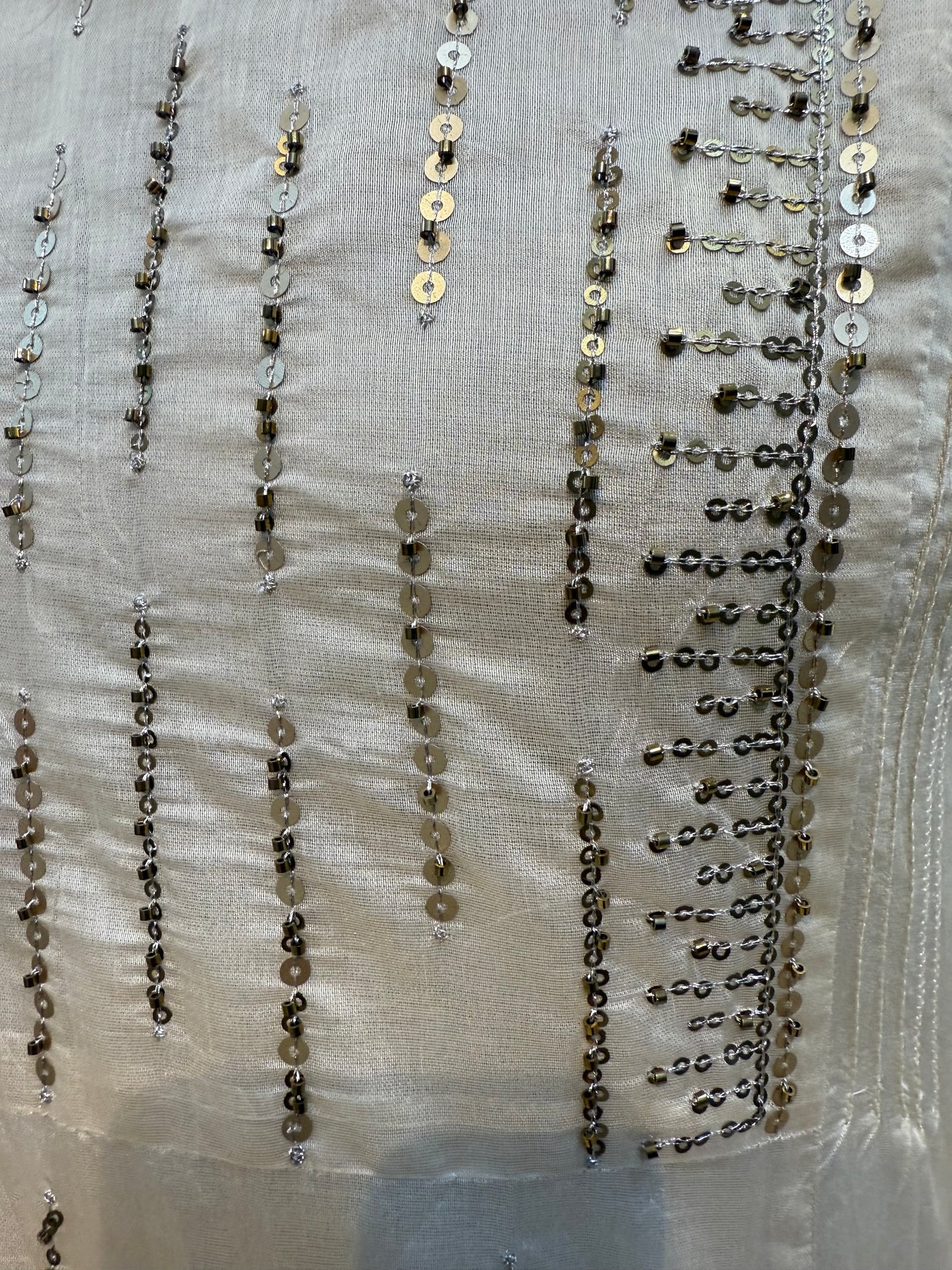 Beige Colour Long Gown with Pant And Dupatta