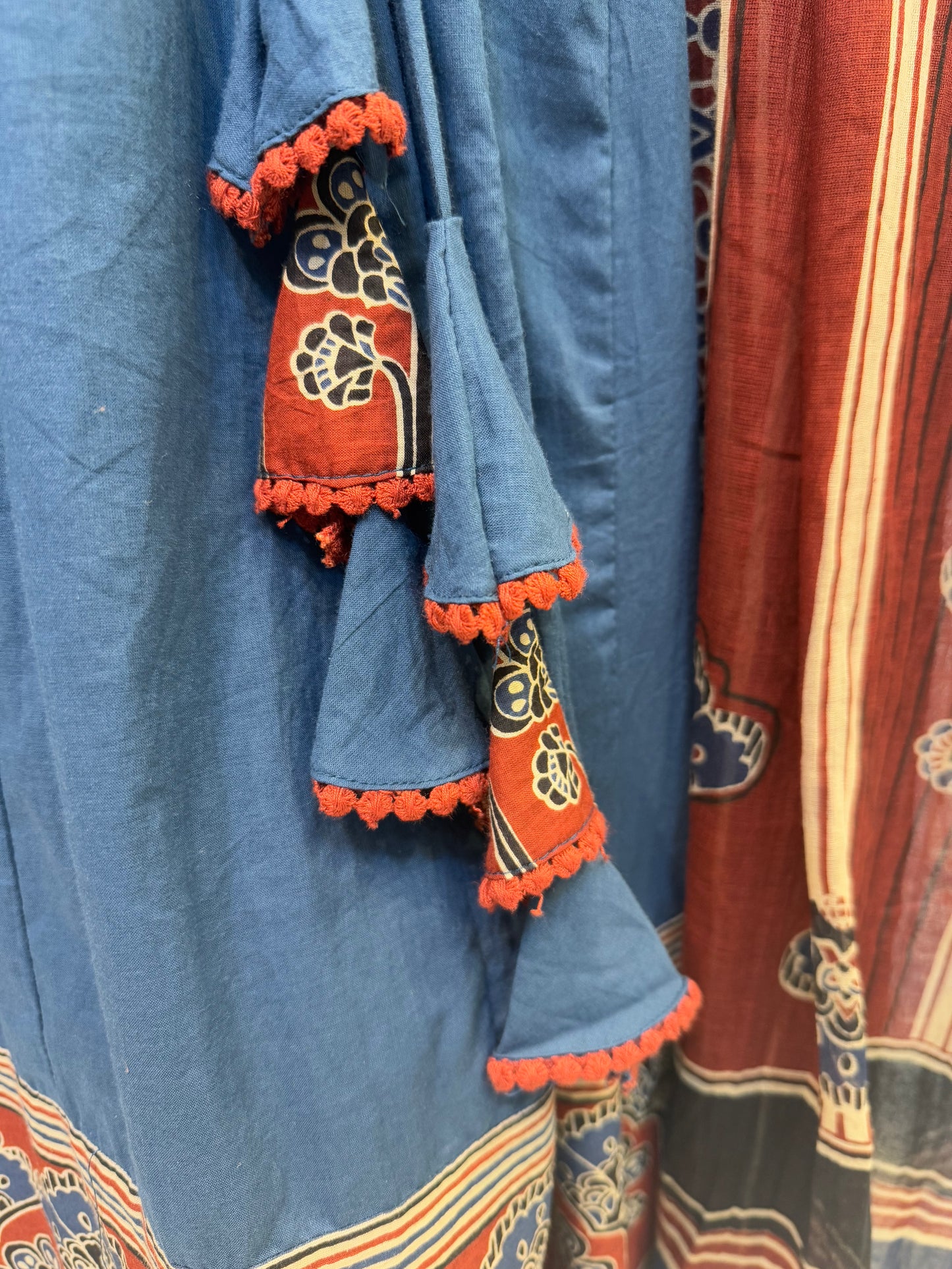 Cotton Anarkali dress waist is adjustable