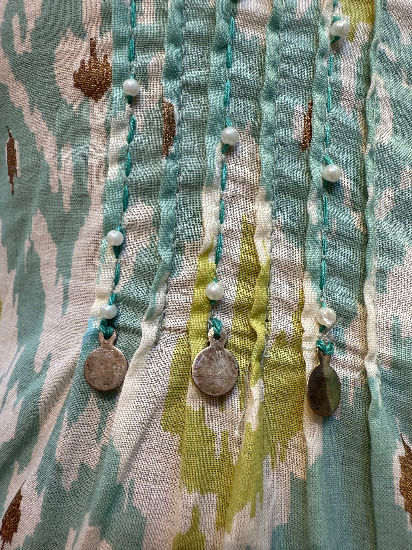 Cotton salwar set with lace detailing