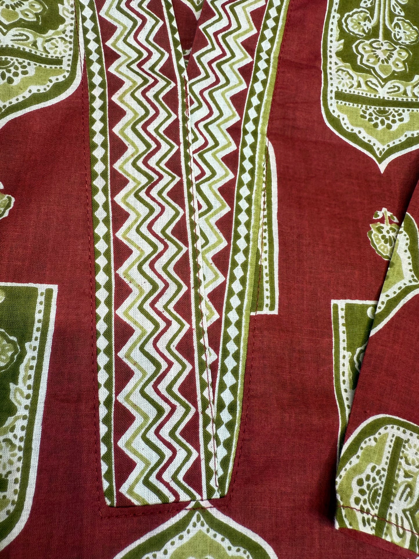 Red Printed Kurti With Pant and Dupatta Kurti 2