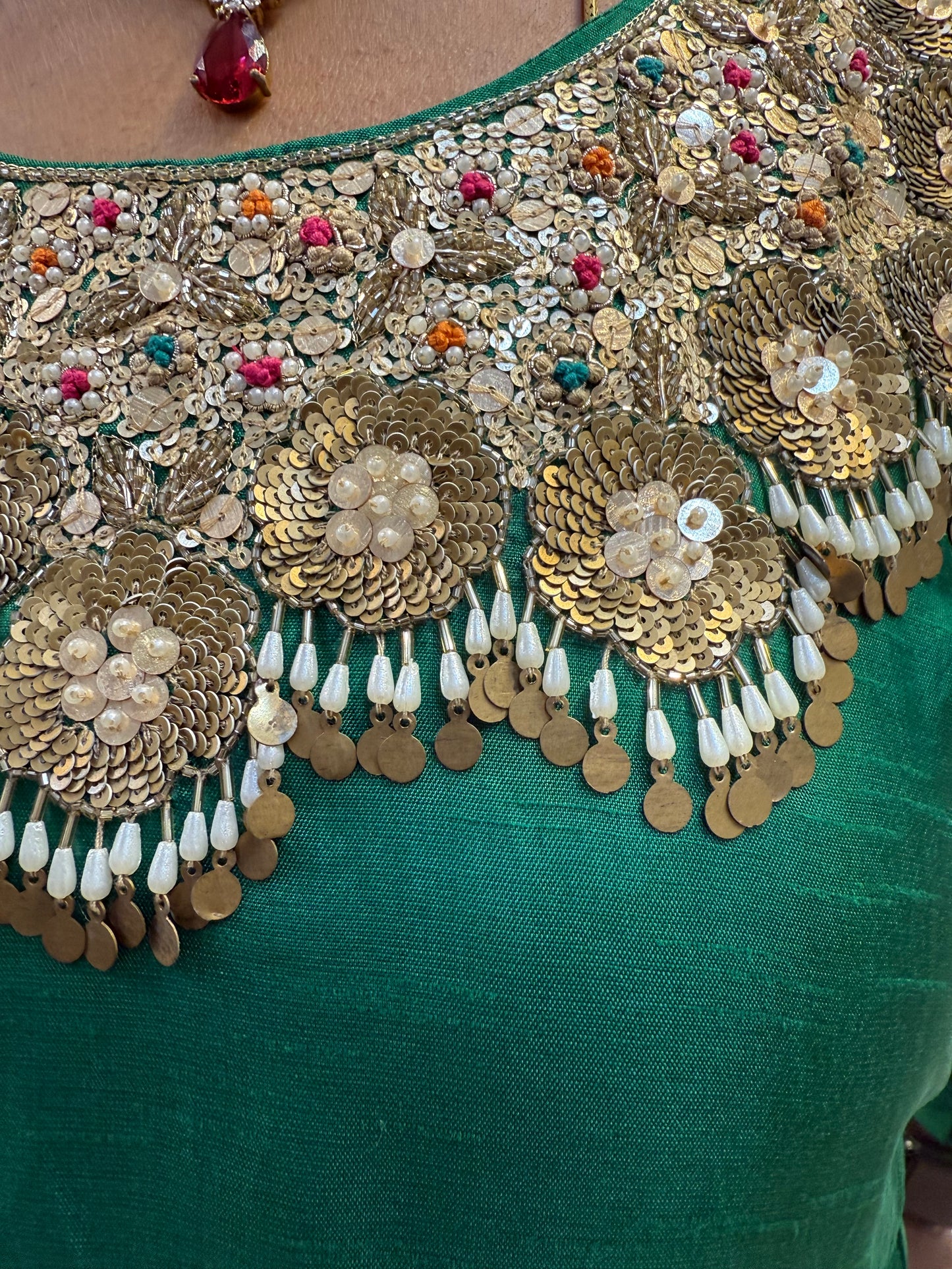 Pure Dola Silk Kurti with Pant and Dupatta