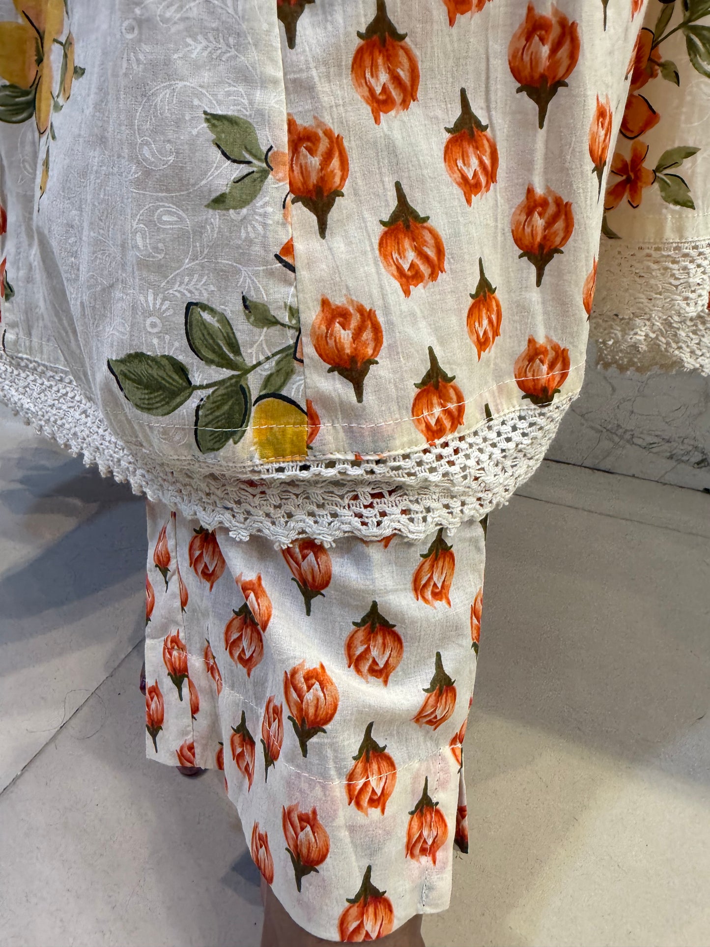 Anarkali Cotton Kurti With Pant and Dupatta