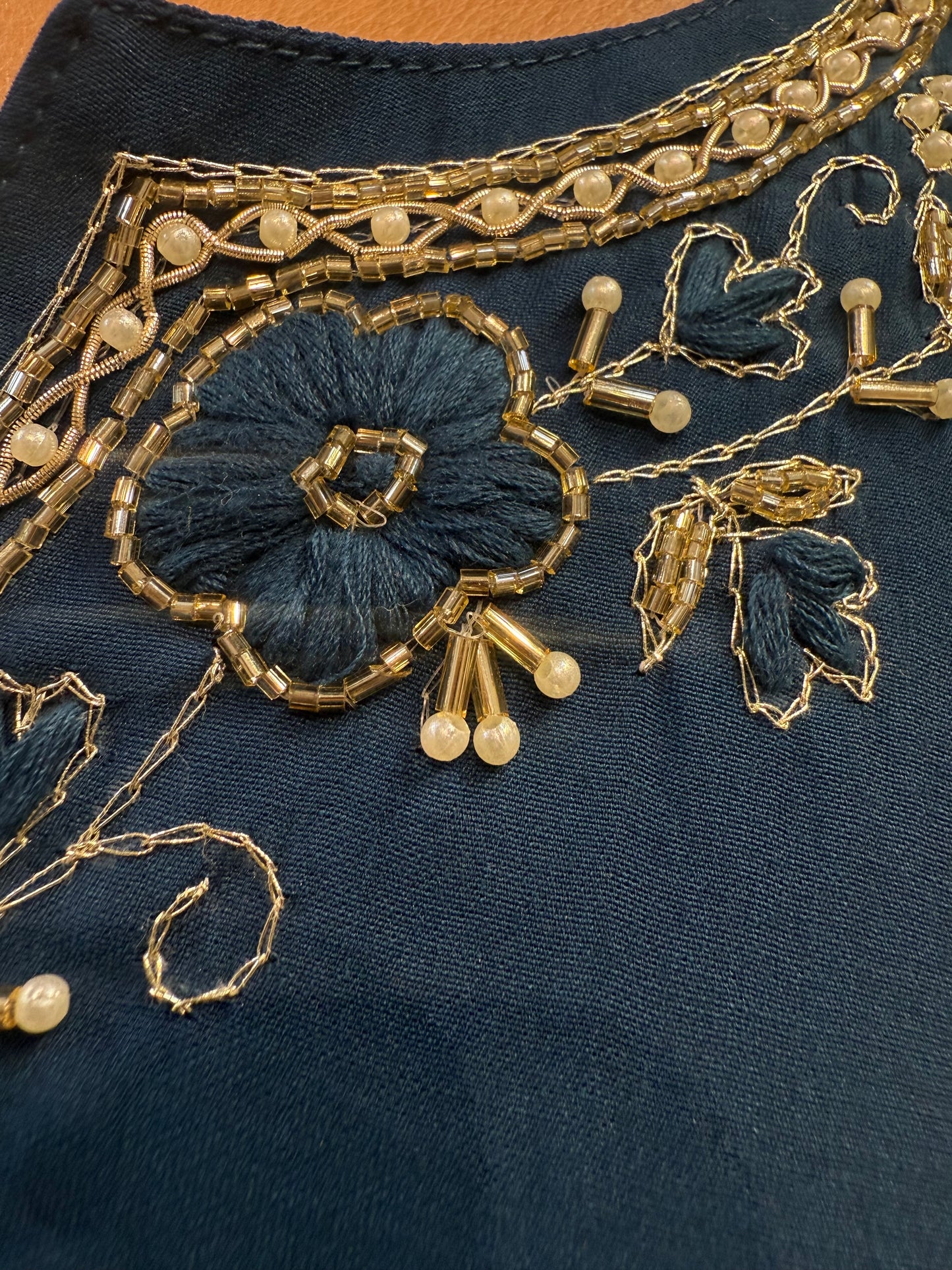 Blue Roman Silk Party wear Kurti With Pant and Dupatta