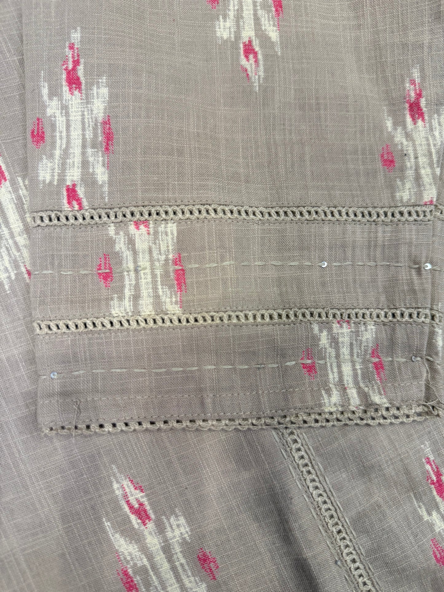 Grey Pure Cotton Kurti With Pant -HSC1149