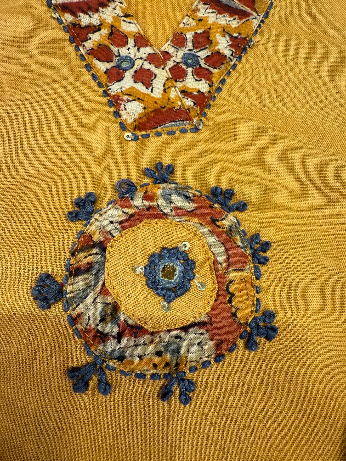 Kalamkari Pure Cotton Patch Work Printed Kurti With Pant and Dupatta