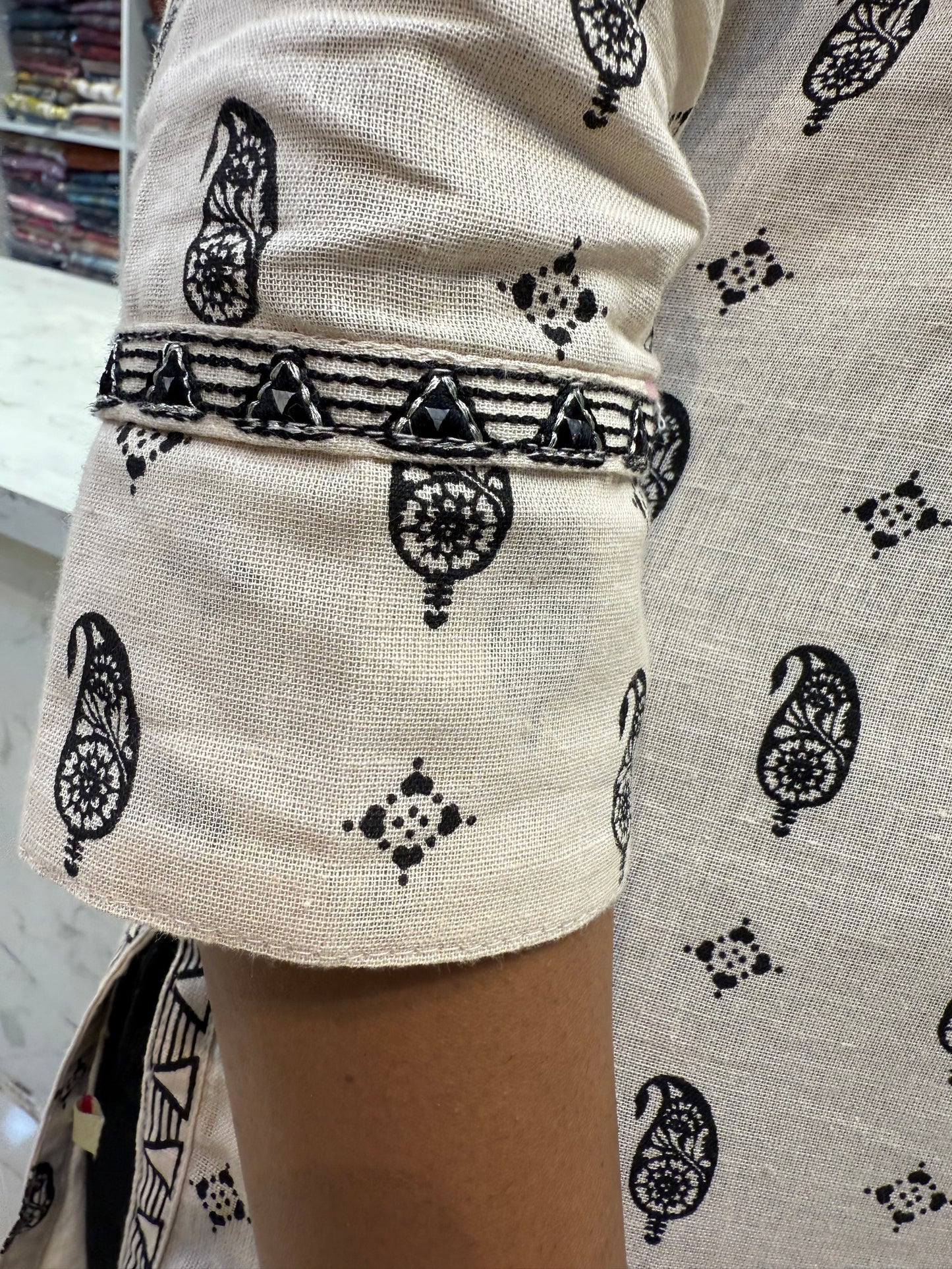 Beige Pure Cotton Flex Short top