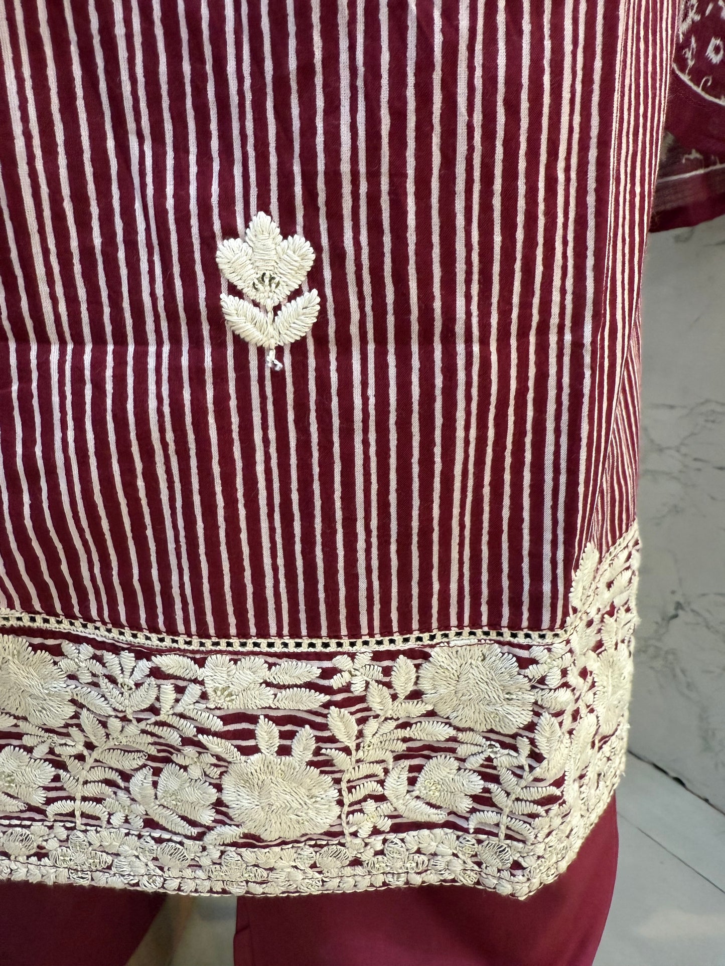 Pure Cotton Kurti With Pant and Dupatta