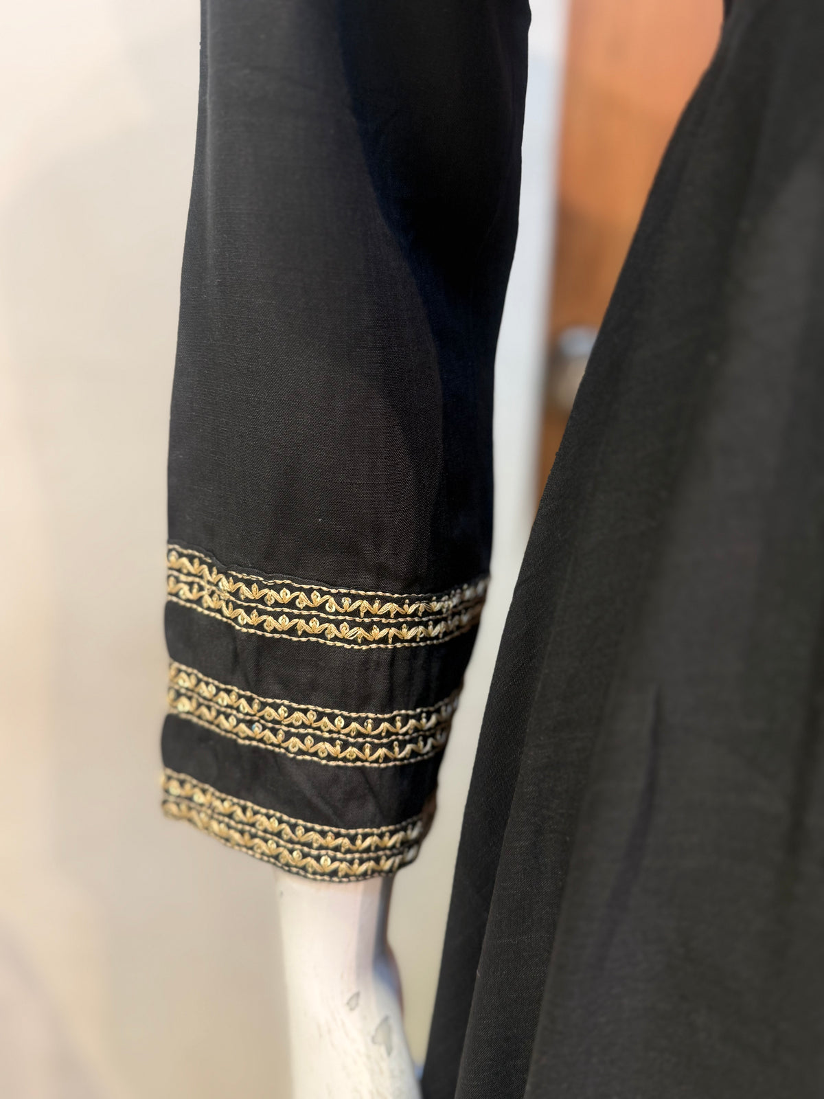 Free Earrings Black Anarkali Soft Rayon With Pant and Dupatta -HSC1201