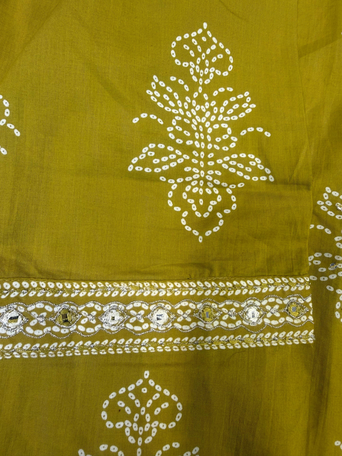 Mustard Pure Cotton Kurti With Pant