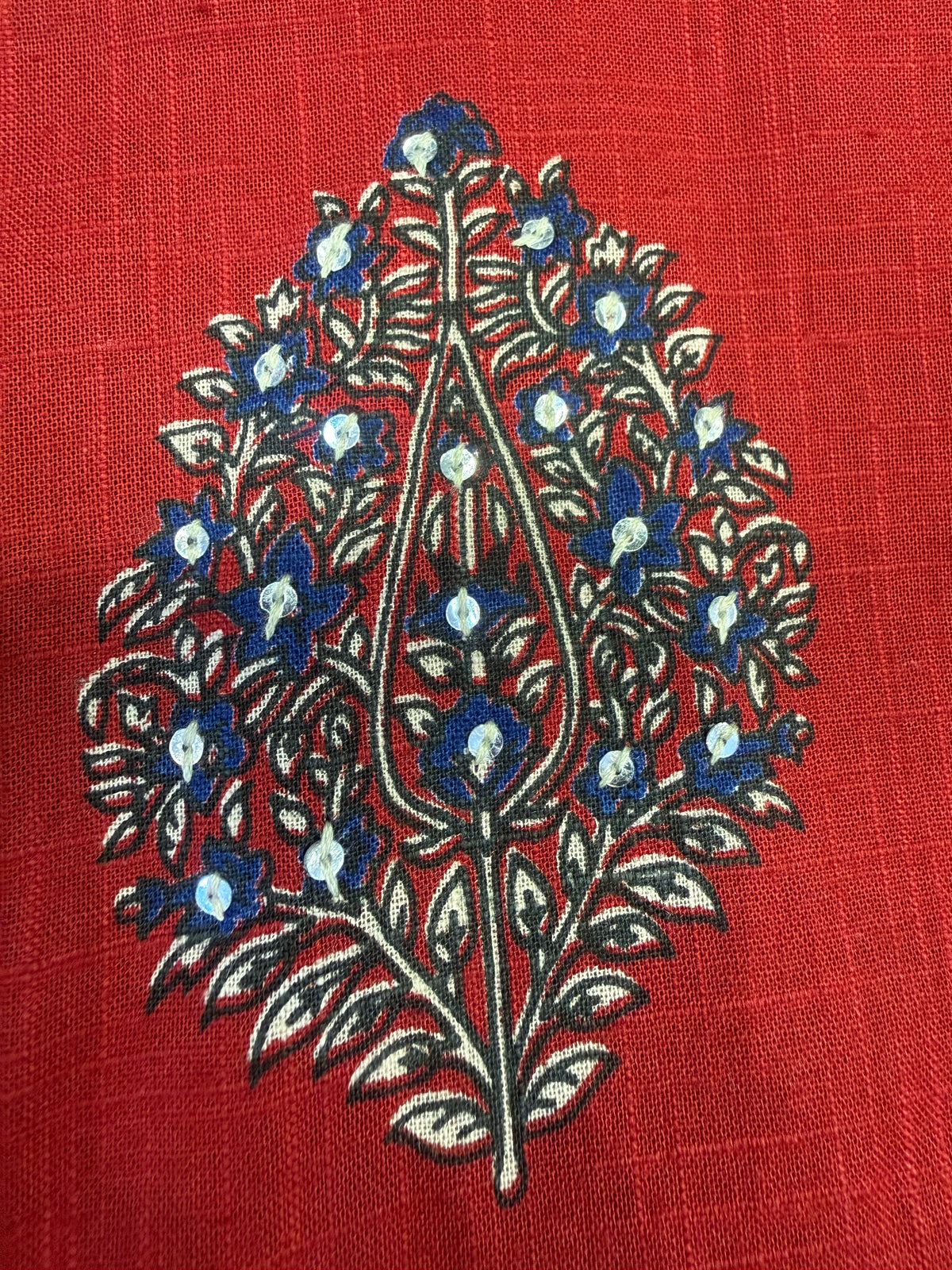 Marron Printed Pure Cotton Kurti With Pant -HSC1217