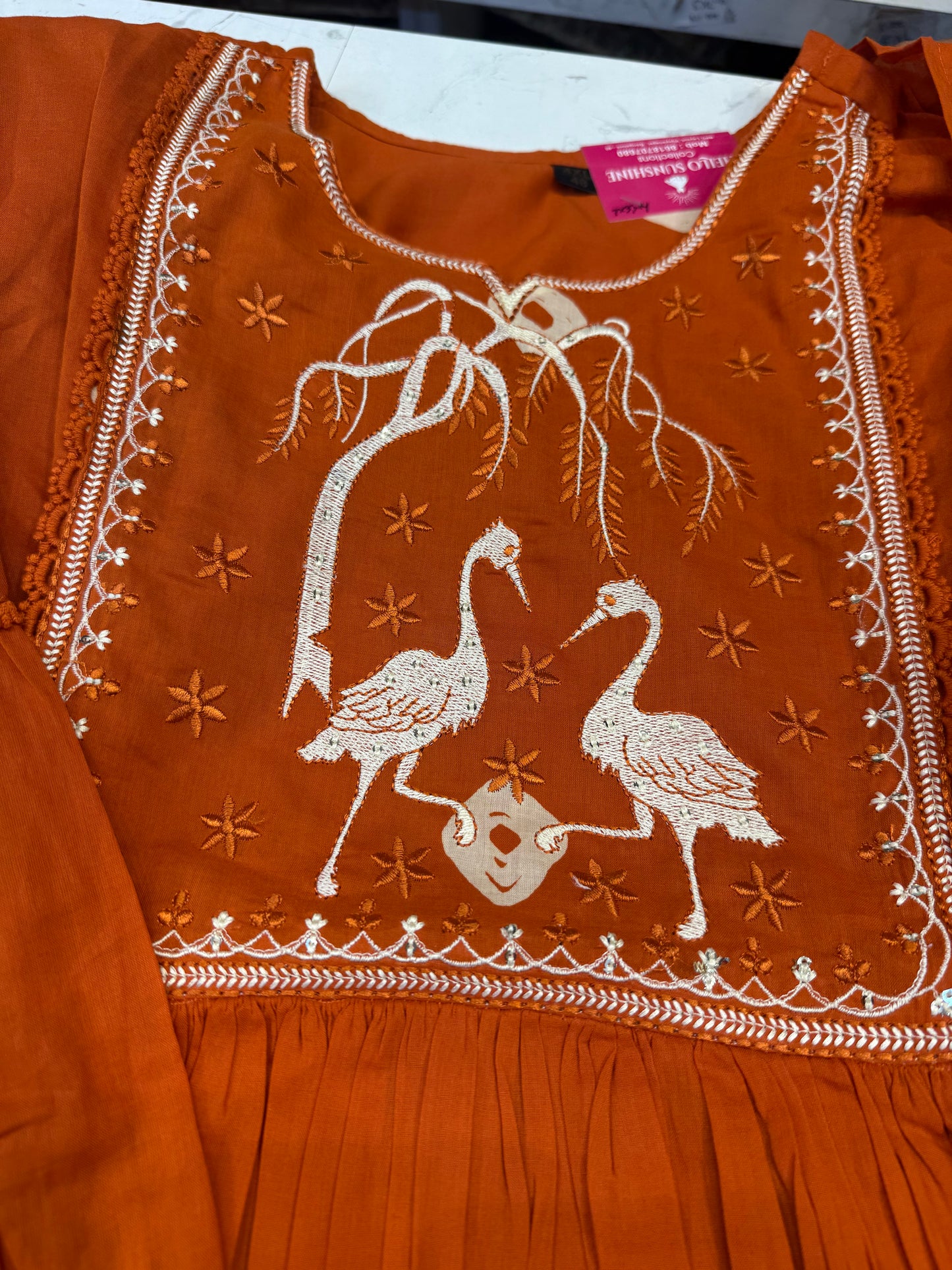 Pure Cotton Bandini Printed Kurti with Pant and Dupatta