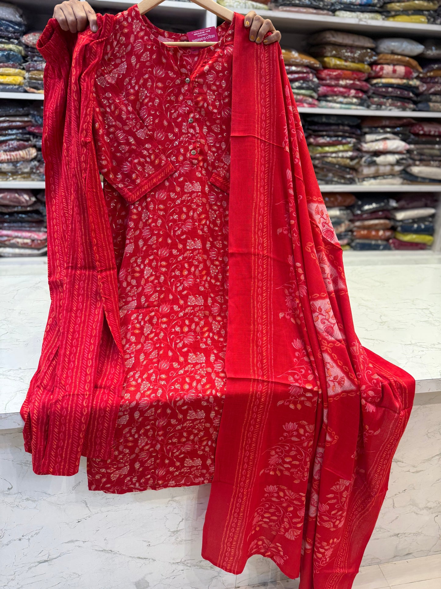 Premium Rayon Printed Kurti With Pant and Dupatta