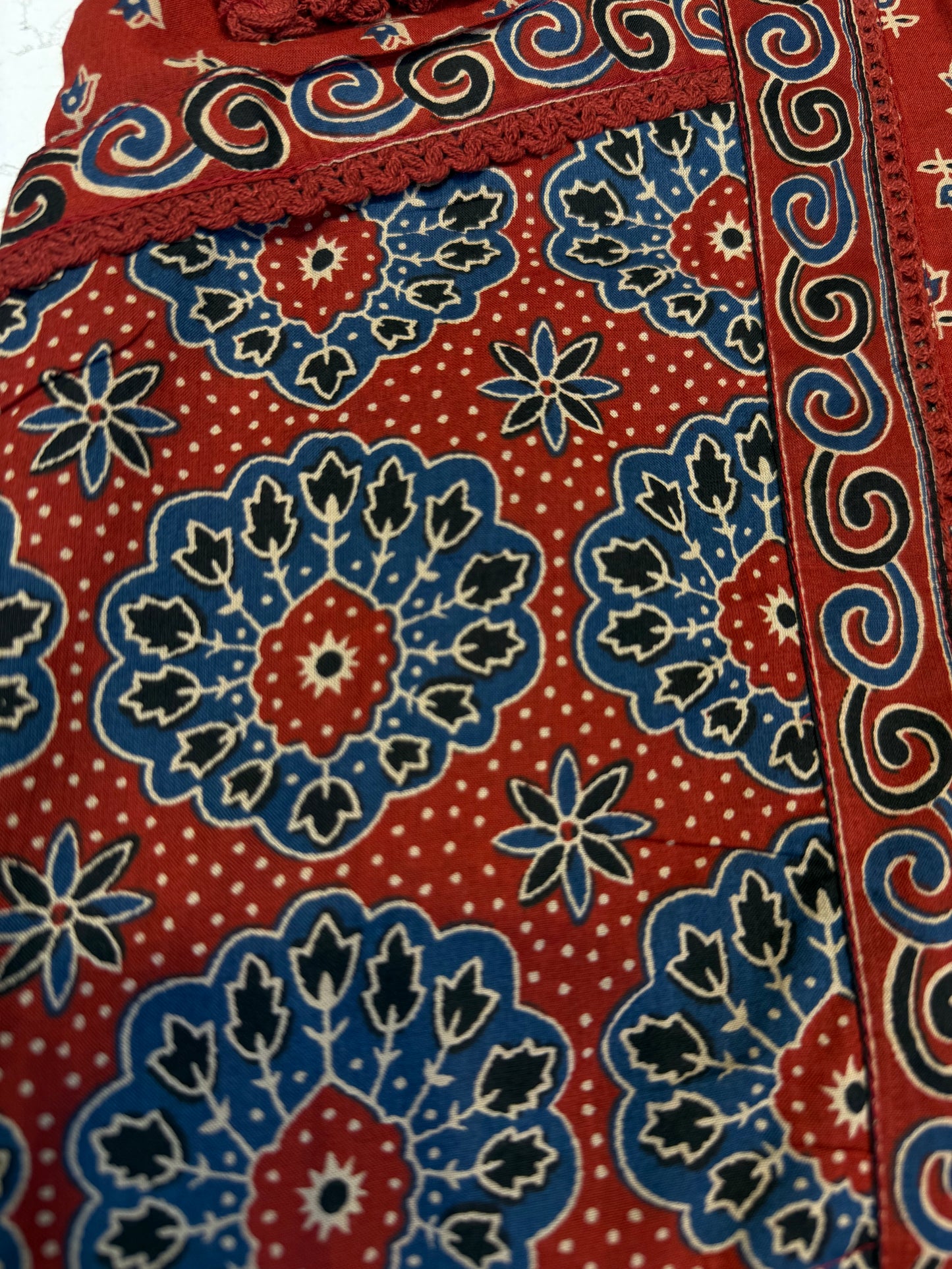 A-line Kurti with Pant and Dupatta with two sides Pockets
