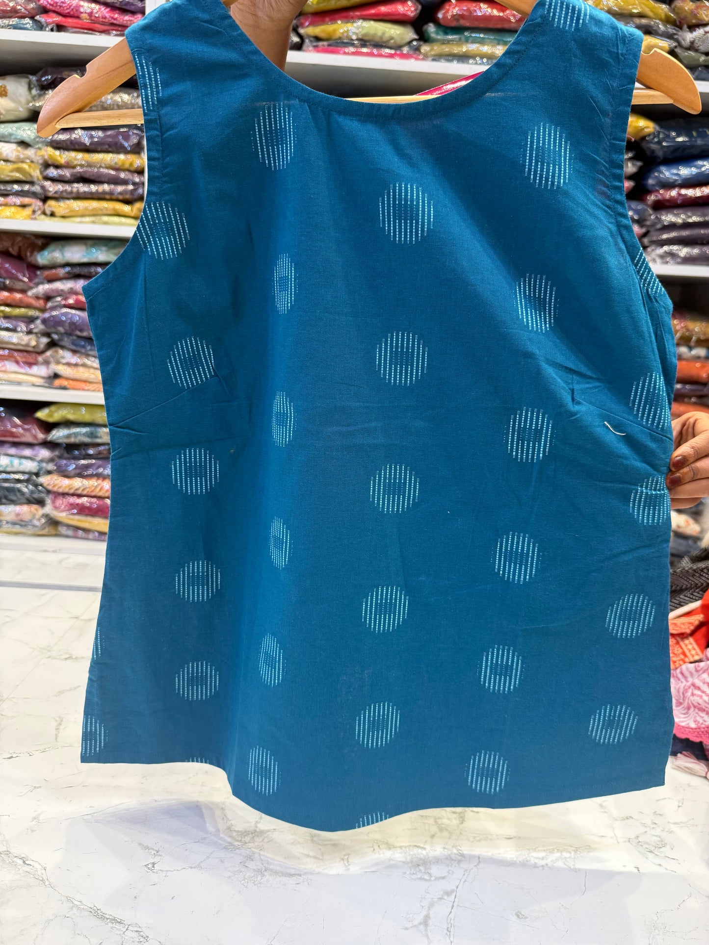 Handloom Blue Cotton Tunics