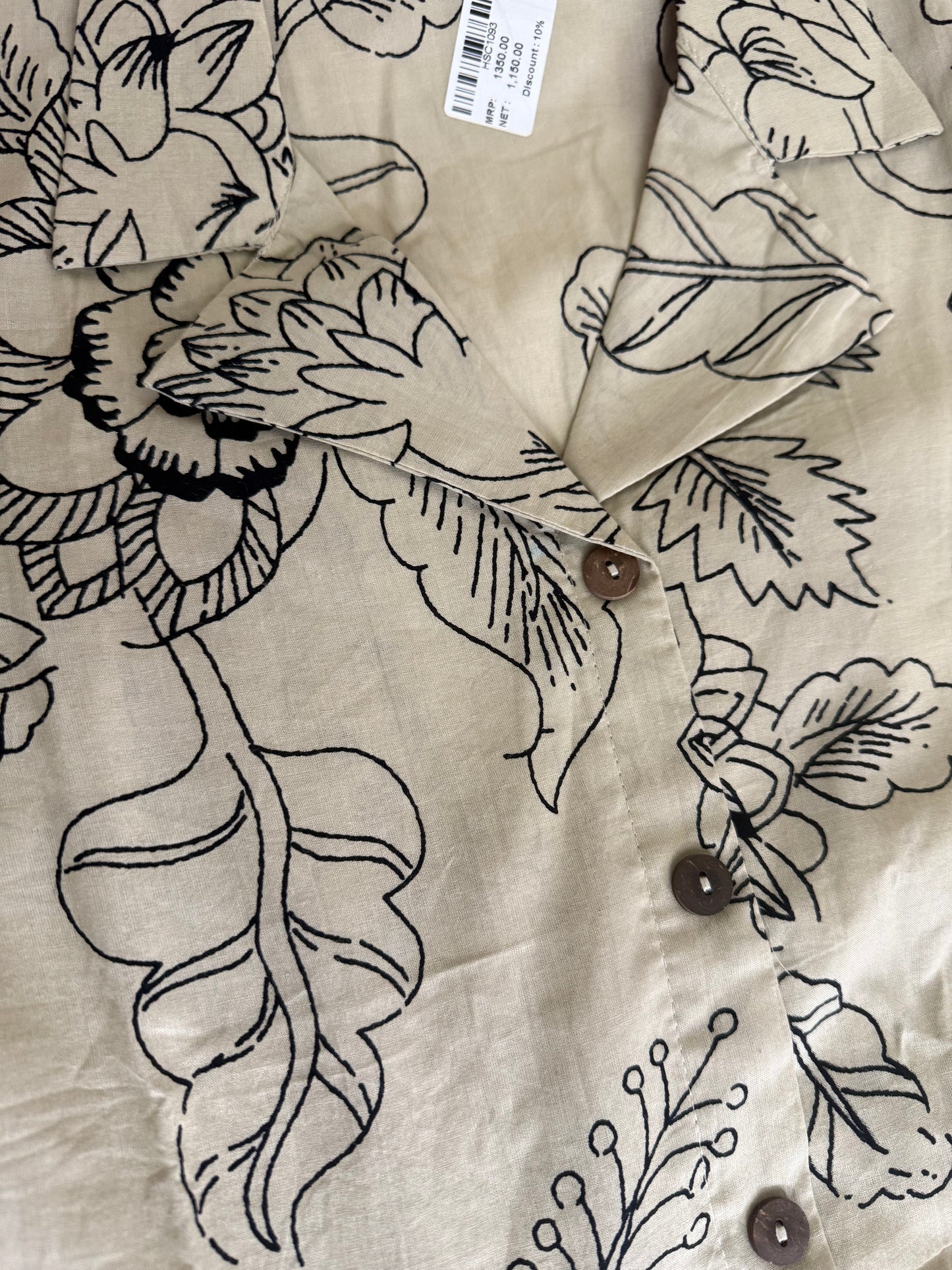 Printed A-line Pure Cotton Gown-HSC173