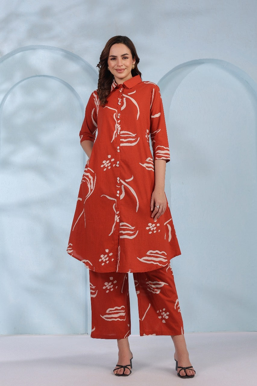 Rust Cotton Co-ords set