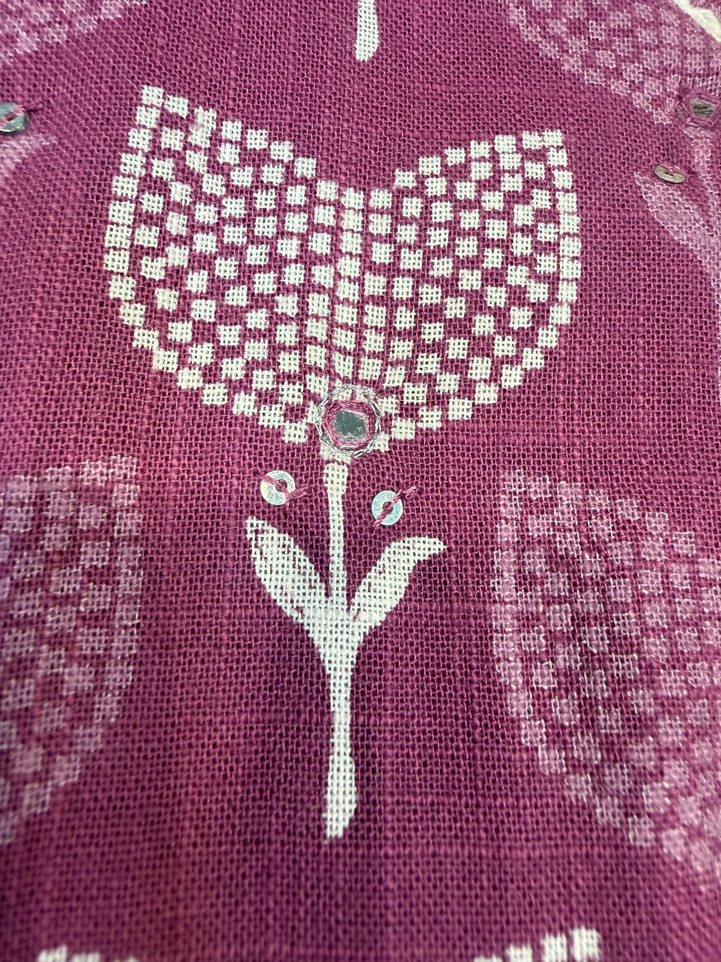 Lavender Printed Pure Cotton Kurti