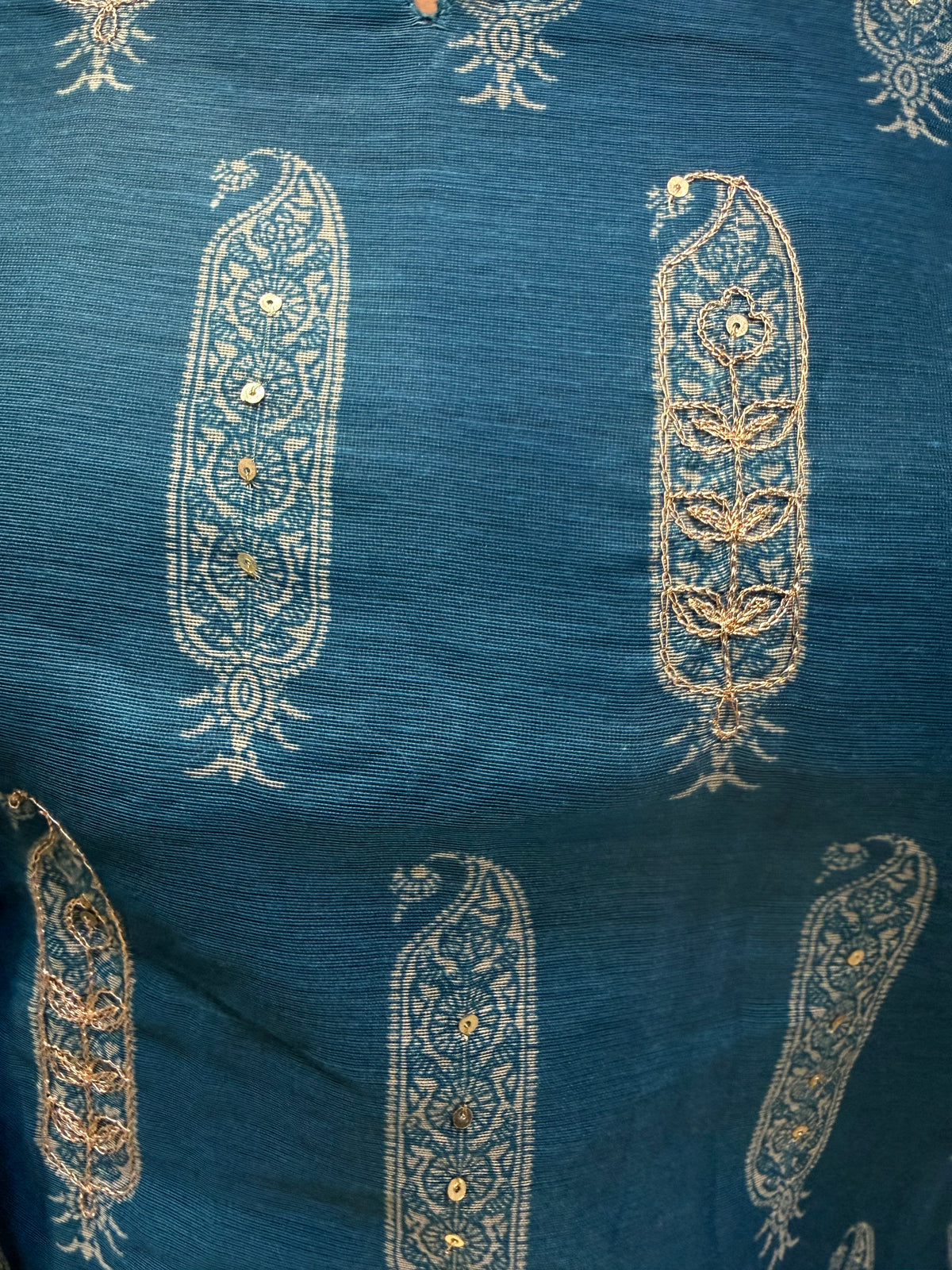 Mango Pure Silk Kurti With pant and Printed Dupatta -HSC1335