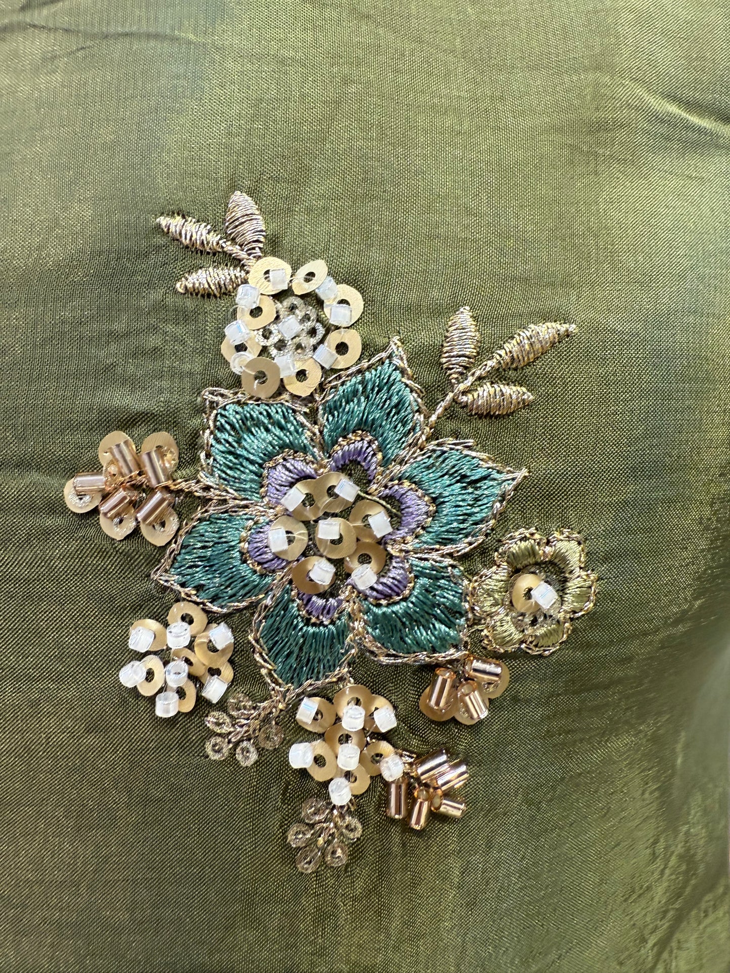 Olive Green Kurti With Palazzo Pant With Dupatta