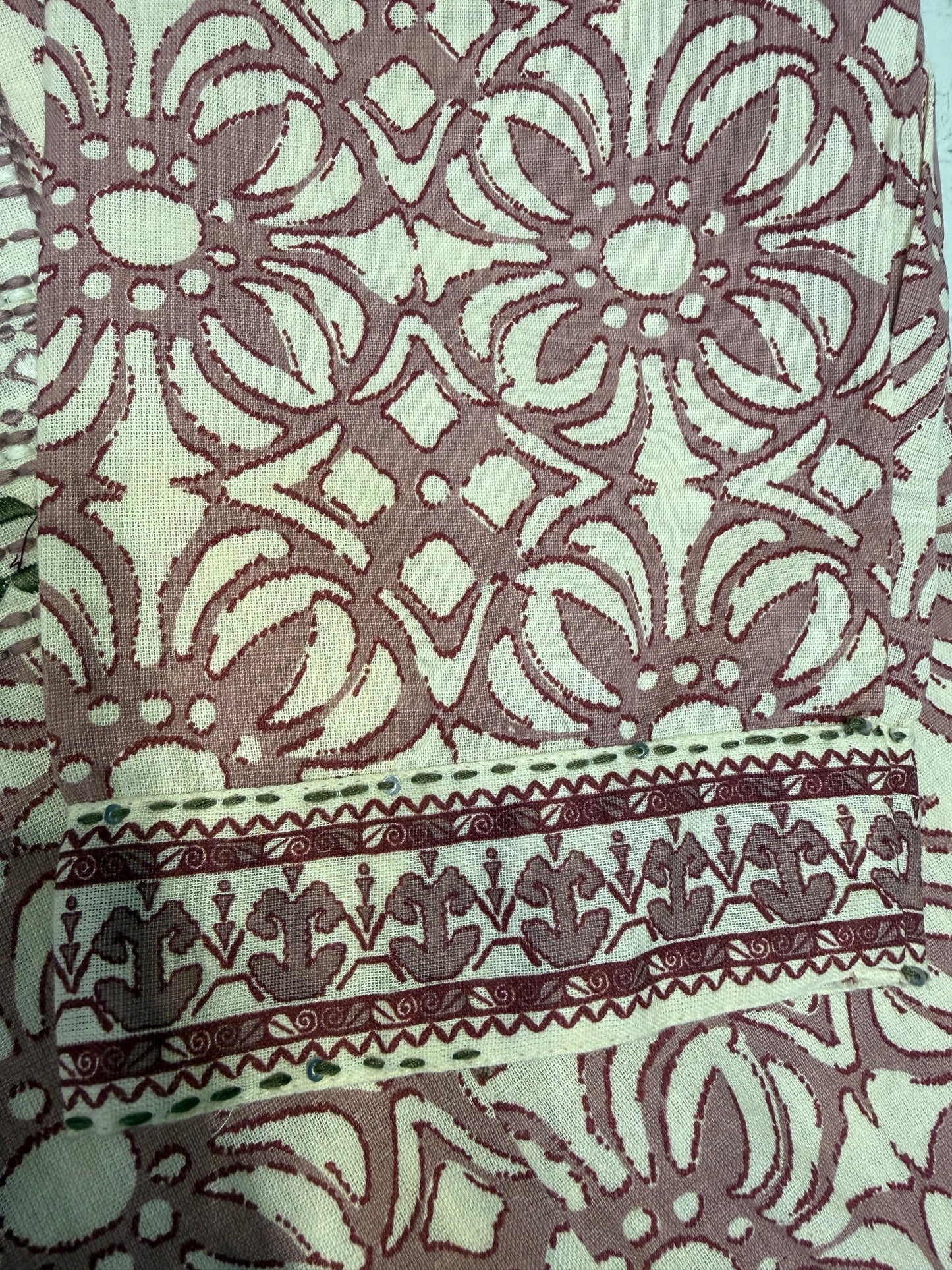 Mauve Pure Cotton Kurti With Pant Co-ords set