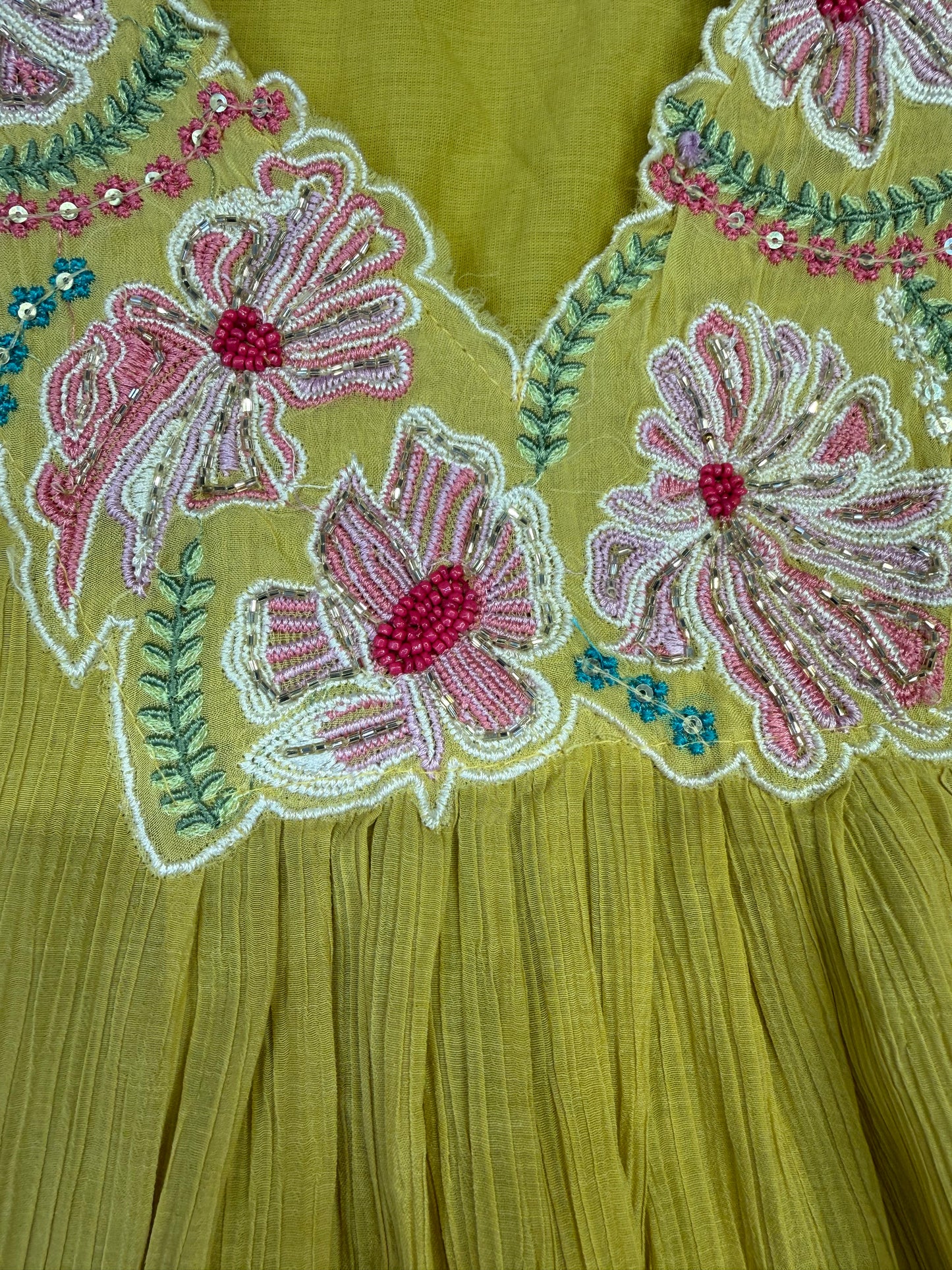 Mustard Crush Chinnon A-line Kurti With Pant and Printed Dupatta - HSC1158