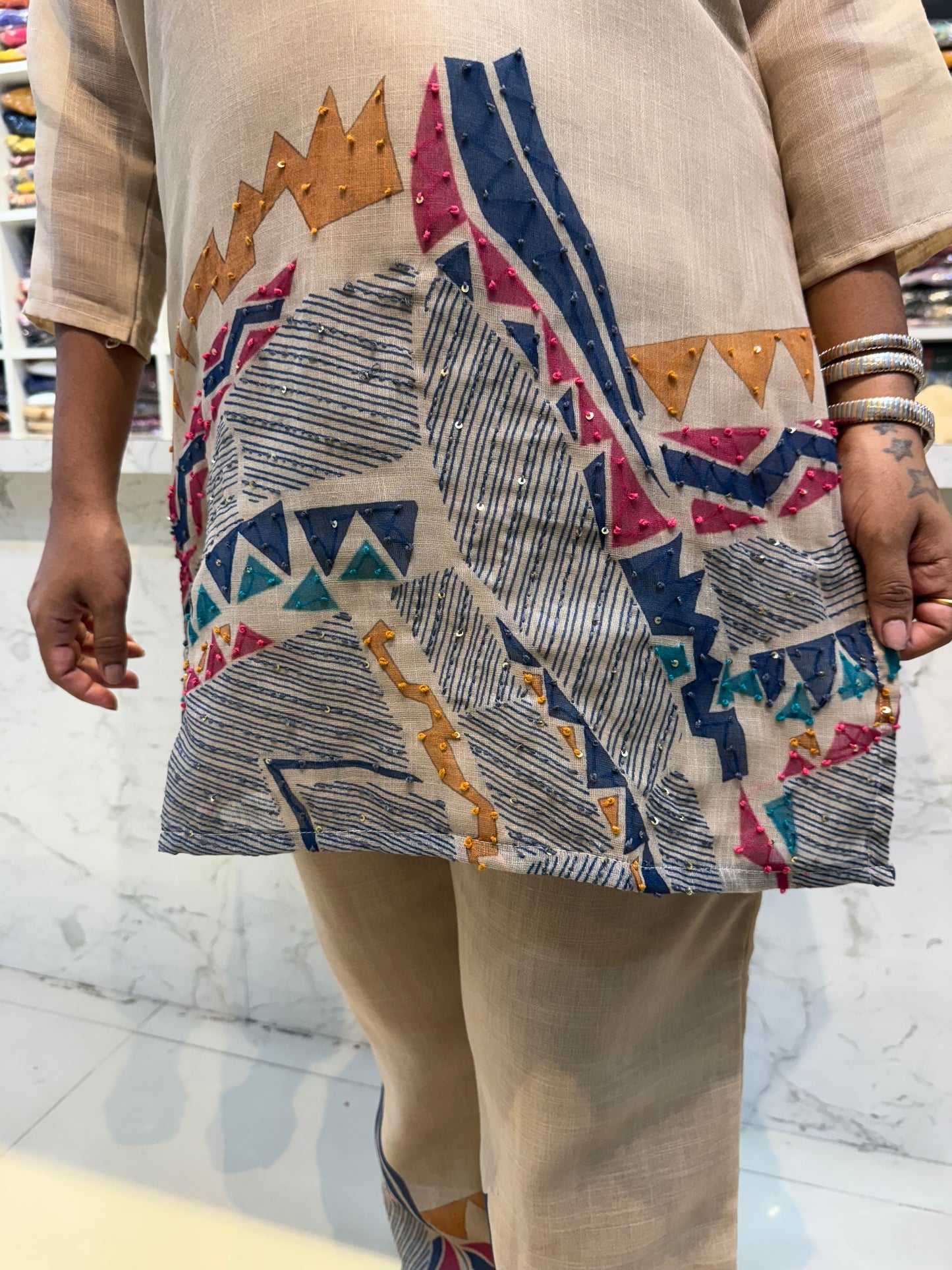 Cream Linen Co-ords Set