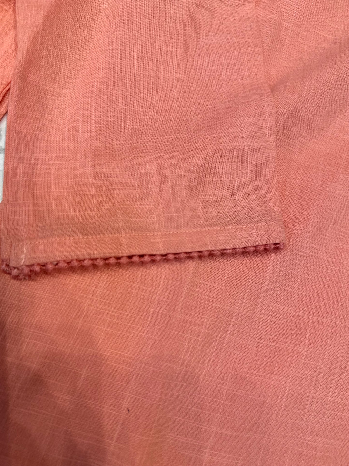 Peach Hand Panited Peach Kurti With Pant and Dupatta-HSC109