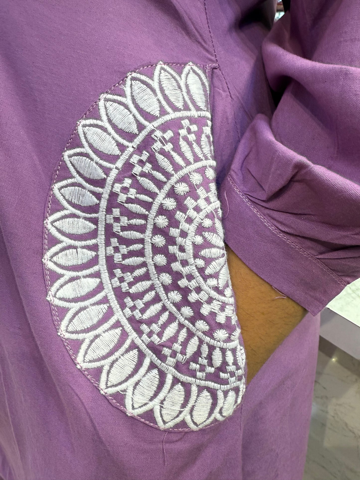 Lavender and Pink Cotton Pockets Co-ords Set
