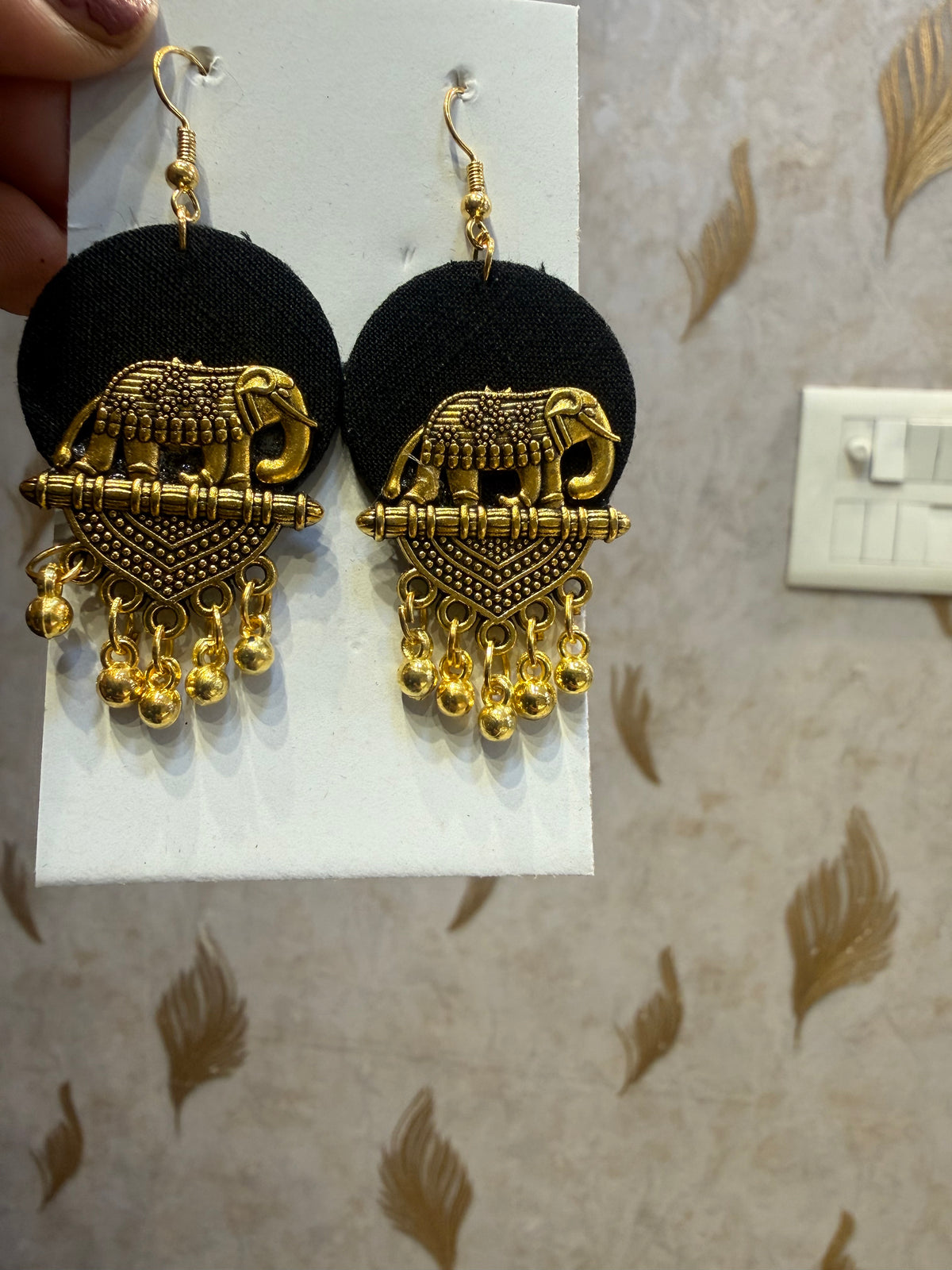 Free Earrings Black Anarkali Soft Rayon With Pant and Dupatta -HSC1201