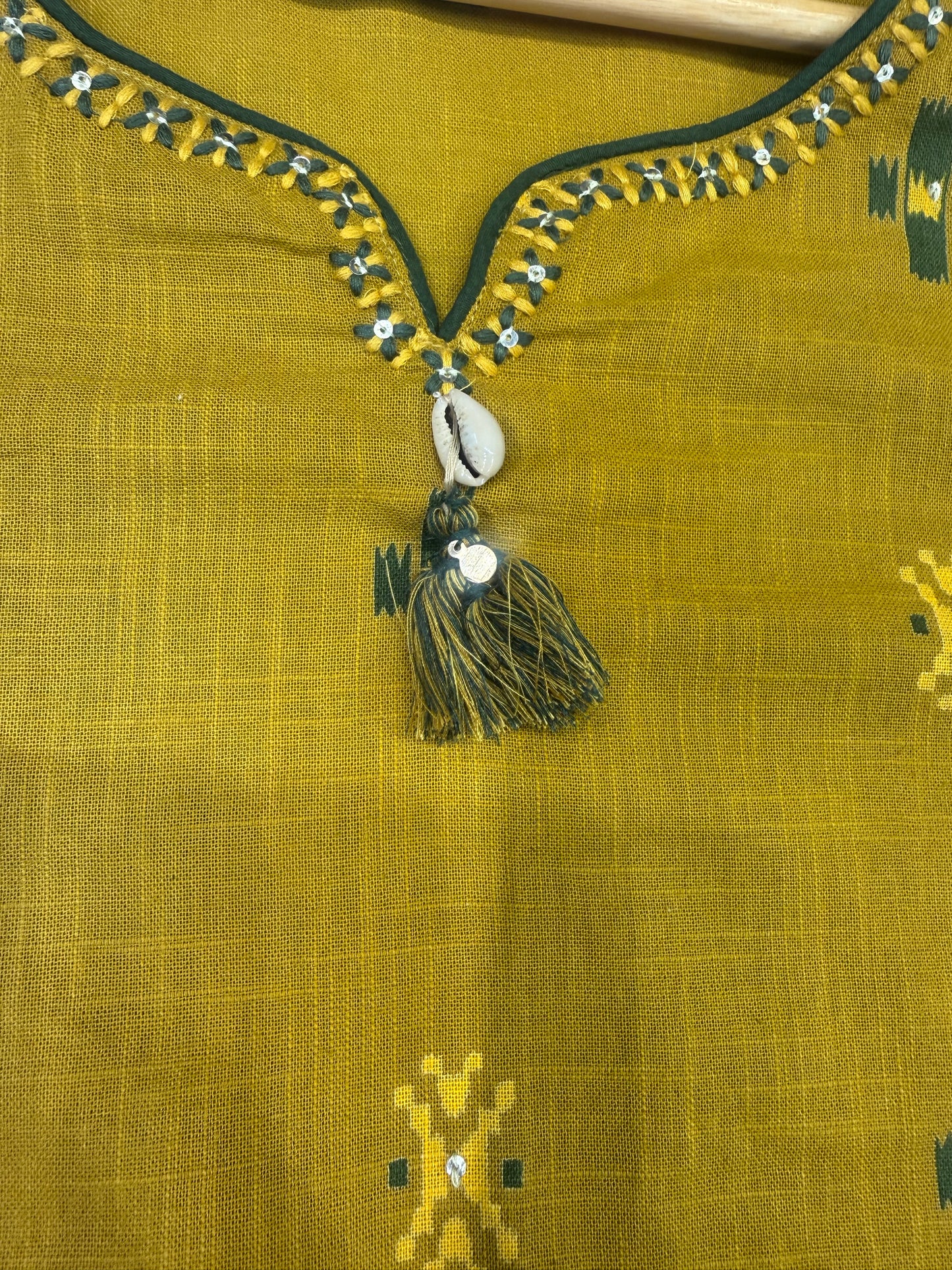 Mustard Pure Handloom Cotton Flex Tunics  - HSC1148