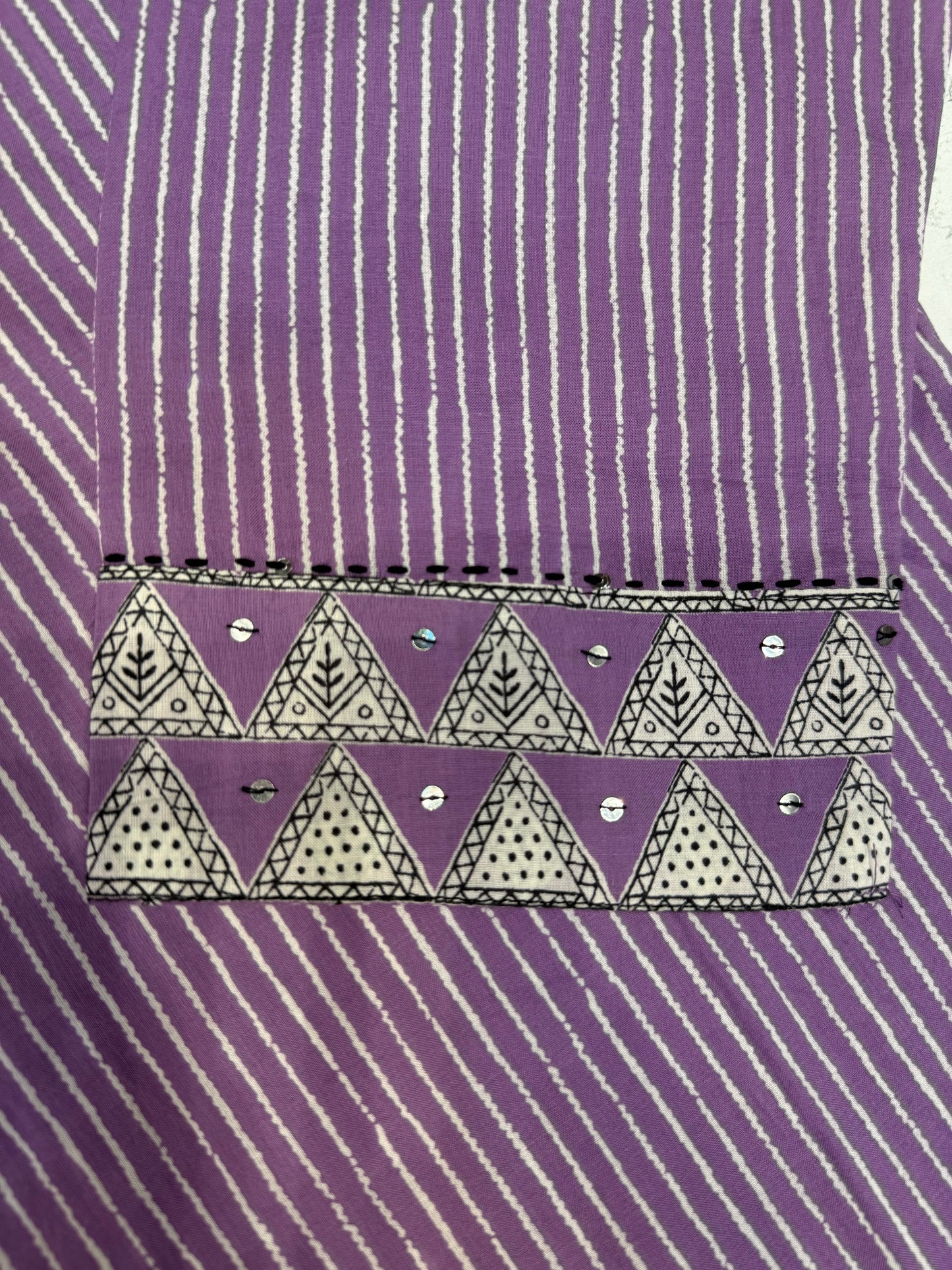Lavender Pure Cotton Kurti - HSC1166