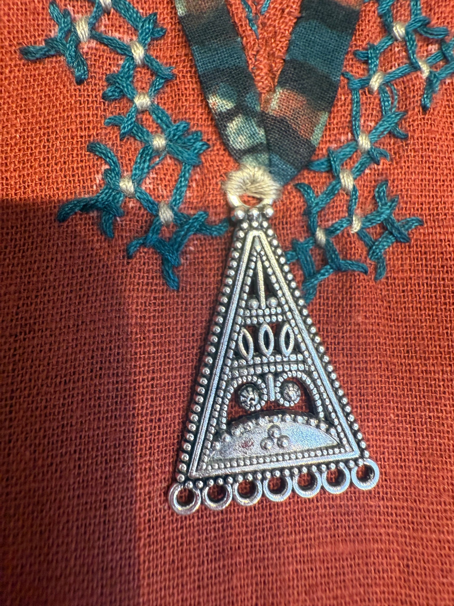 Marron Cotton Flex Kurti